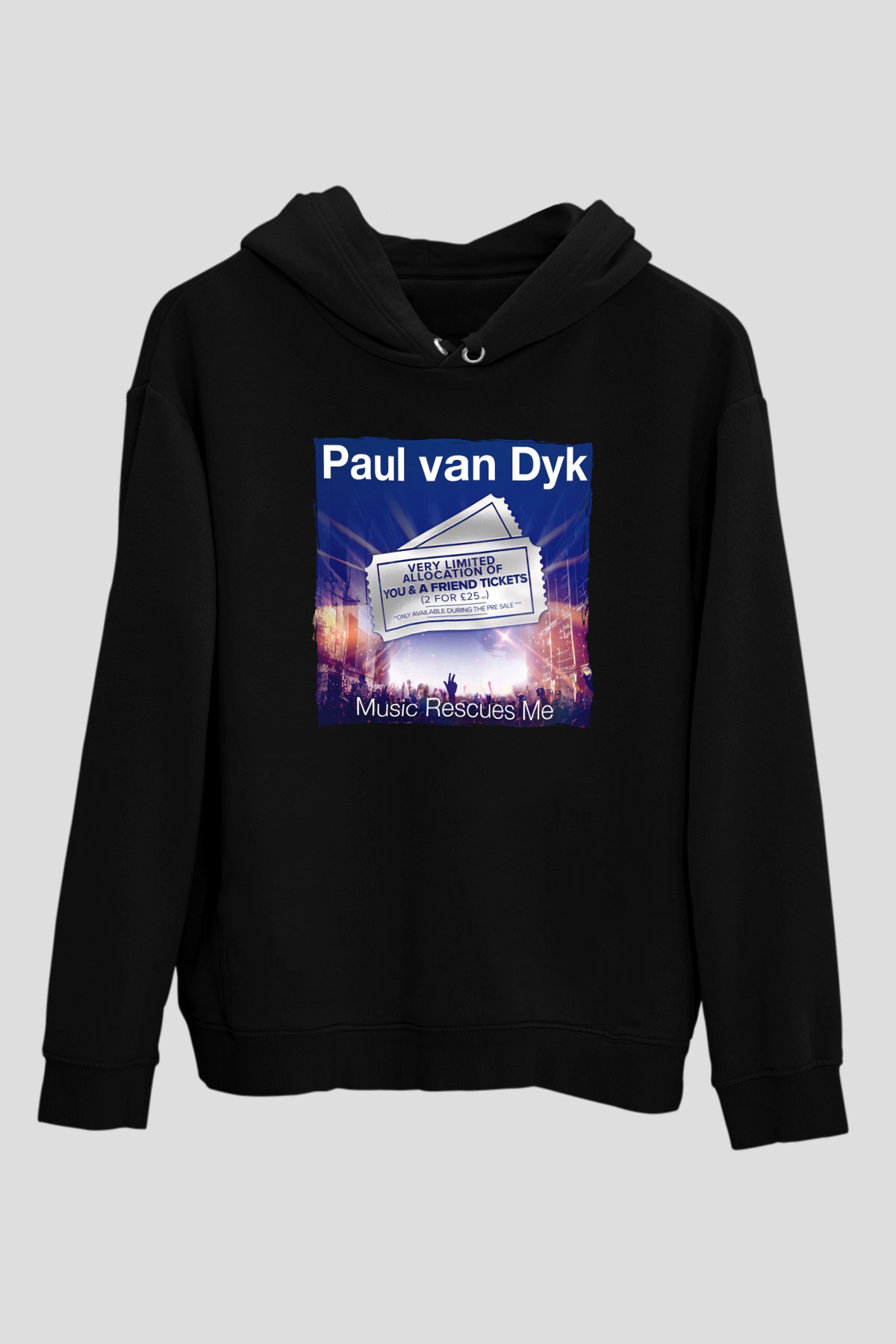 Paul Van Dyk Siyah Unisex Kapüşonlu Sweatshirt