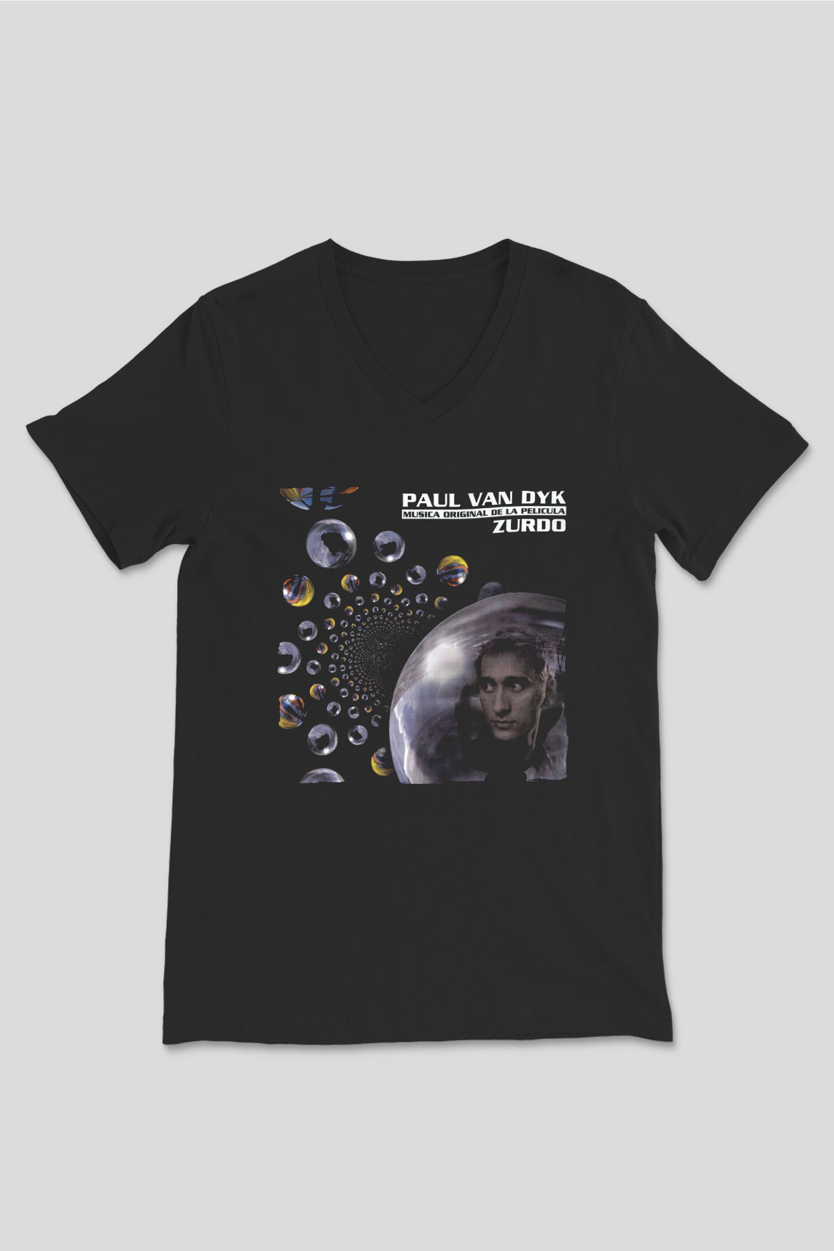Paul Van Dyk Siyah Unisex V Yaka Tişört