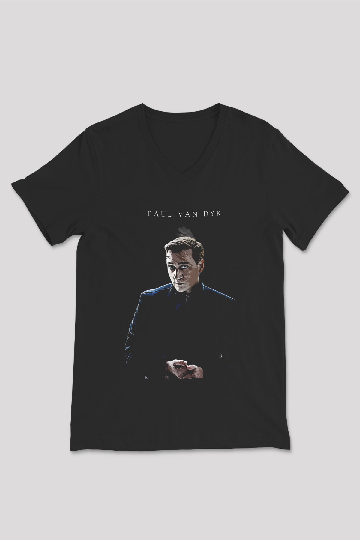 Paul Van Dyk Siyah Unisex V Yaka Tişört