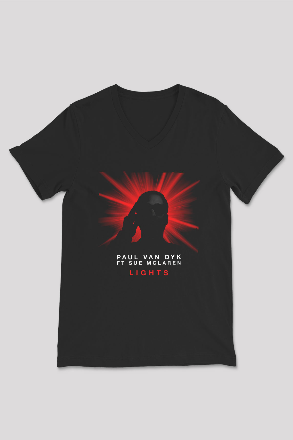 Paul Van Dyk Siyah Unisex V Yaka Tişört