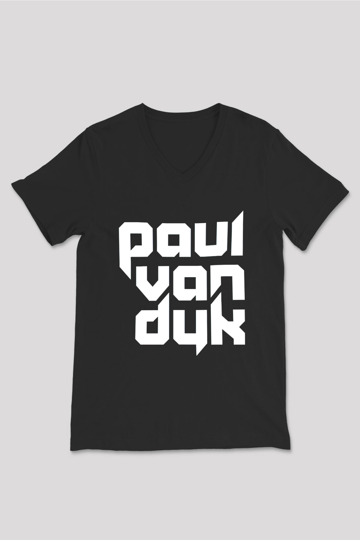 Paul Van Dyk Siyah Unisex V Yaka Tişört T-Shirt