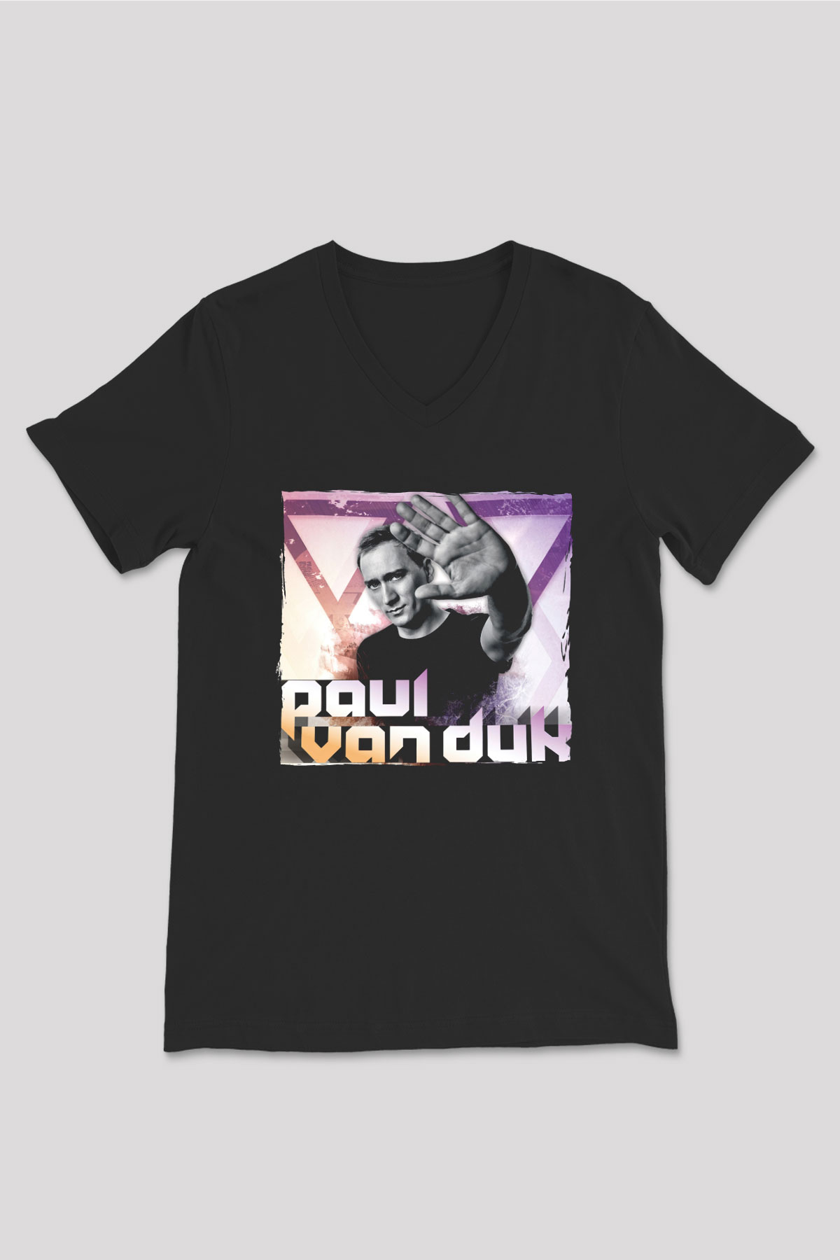 Paul Van Dyk Siyah Unisex V Yaka Tişört