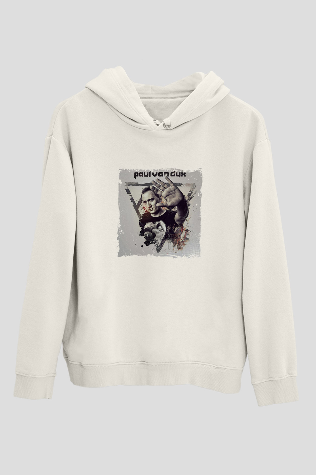 Paul Van DykBaskılı Beyaz Hoodie
