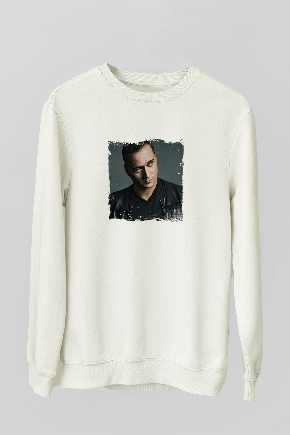 Paul Van DykBaskılı Beyaz Sweatshirt