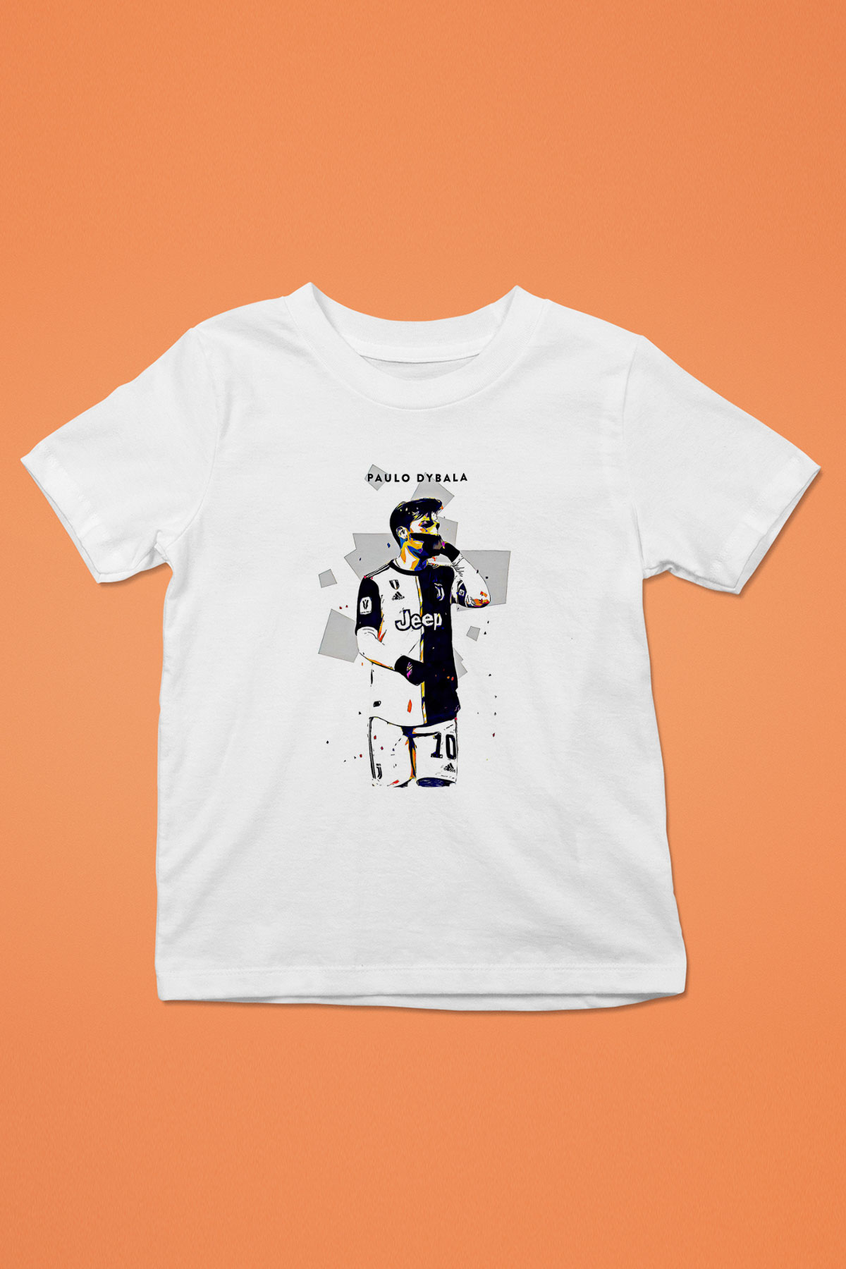 Paulo Dybala Baskılı Beyaz Unisex Beyaz Çocuk Tişört - Tshirt