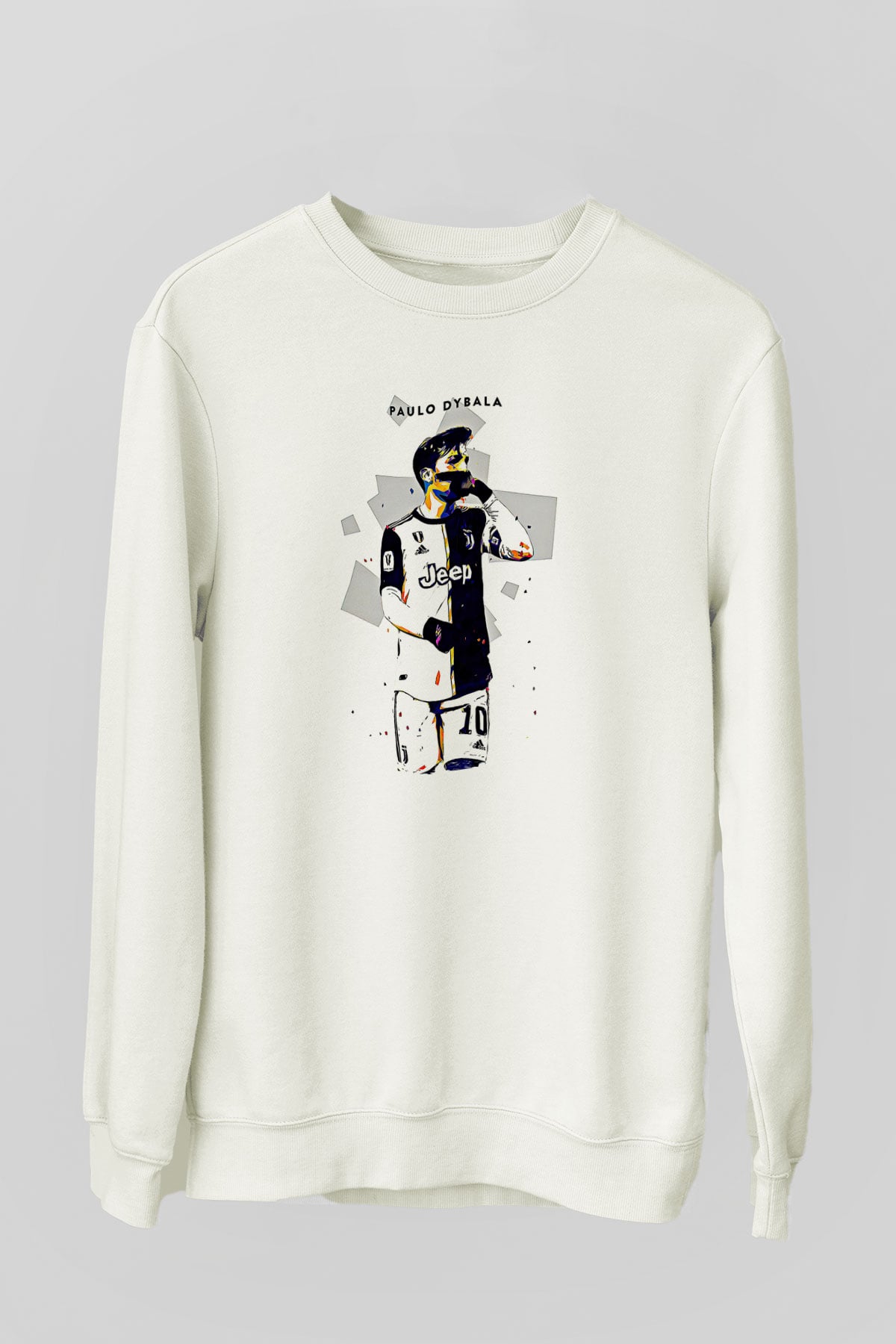 Paulo Dybala Baskılı Beyaz Unisex Sweatshirt