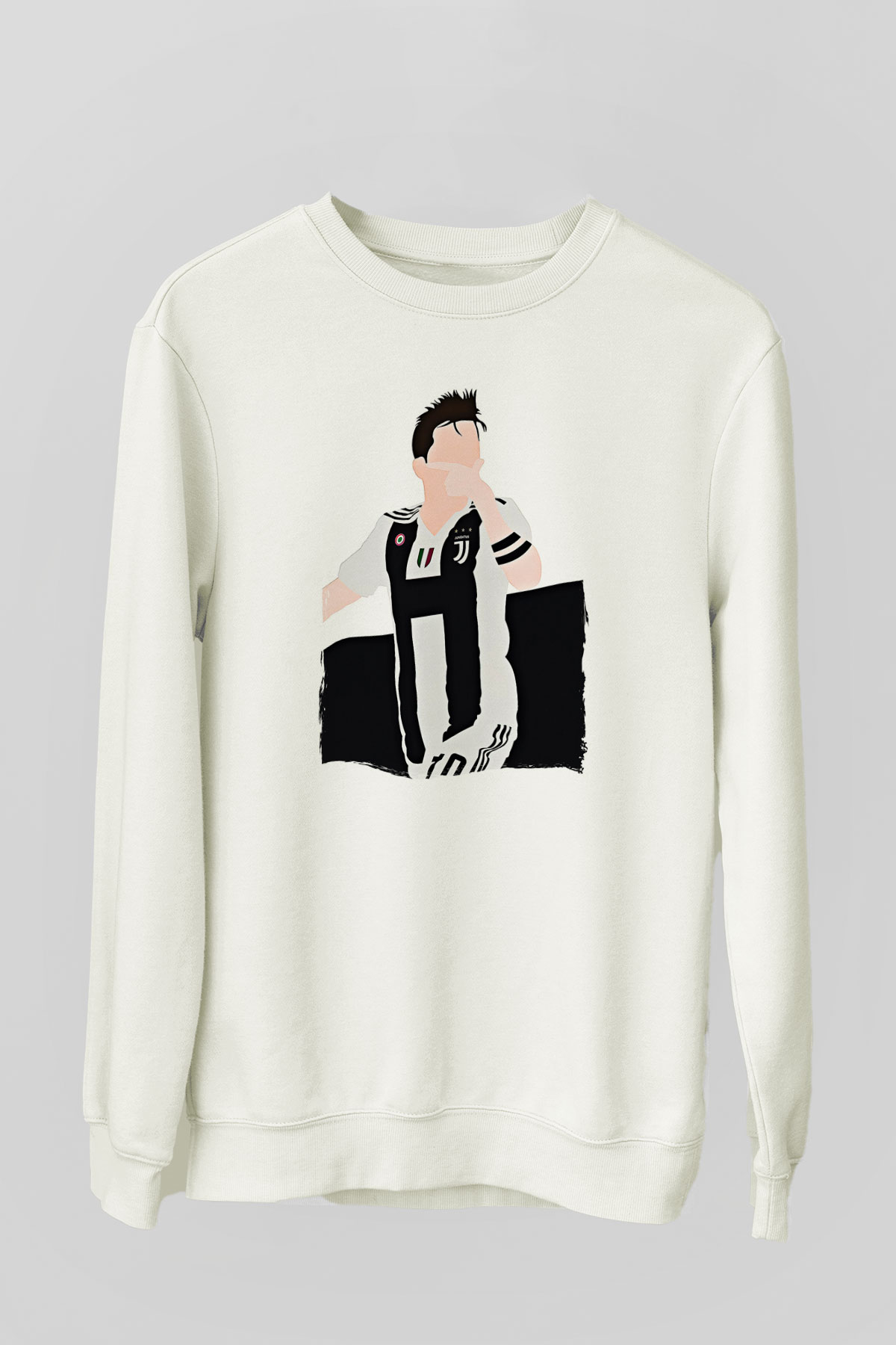 Paulo Dybala Baskılı Beyaz Unisex Sweatshirt