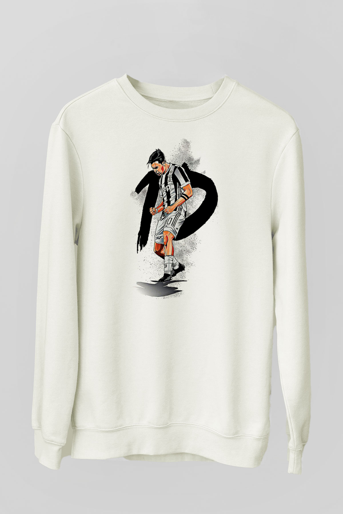 Paulo Dybala Baskılı Beyaz Unisex Sweatshirt