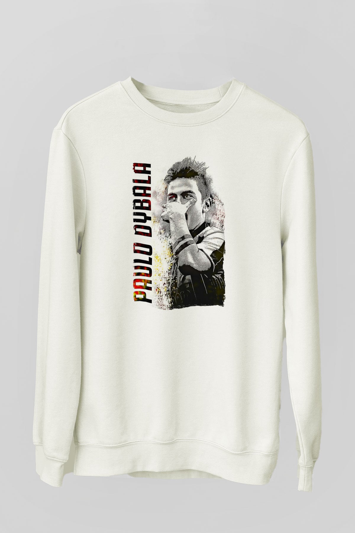 Paulo Dybala Baskılı Beyaz Unisex Sweatshirt