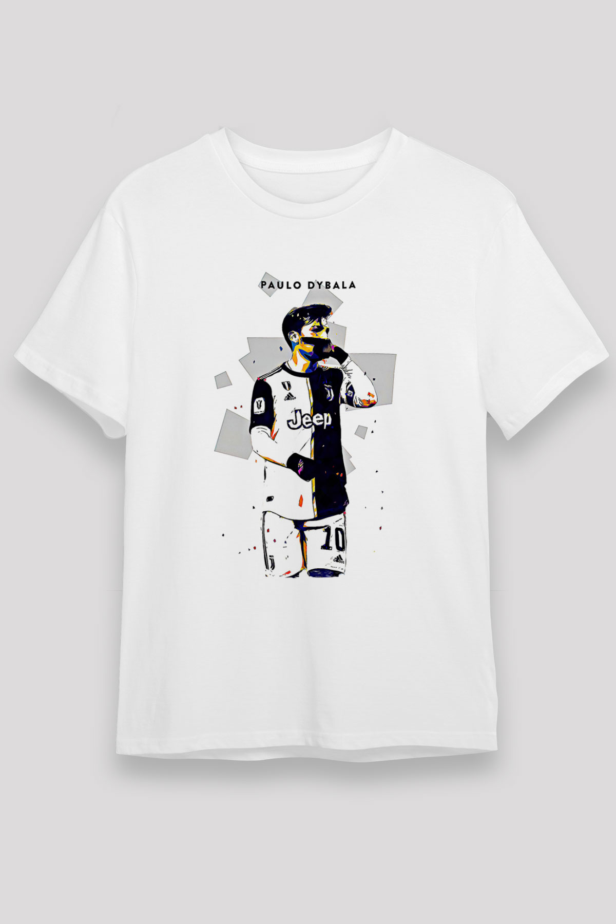 Paulo Dybala Baskılı Unisex Beyaz Tişört - Tshirt