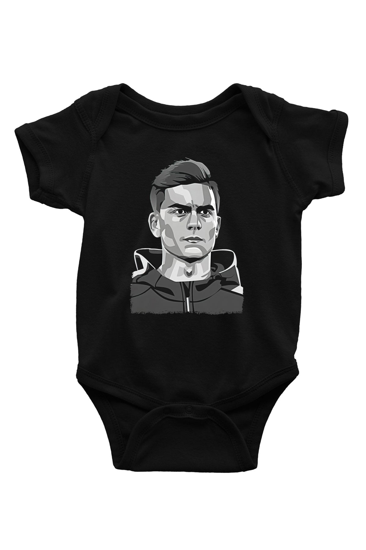 Paulo Dybala Baskılı Unisex Siyah Bebek Body - Zıbın