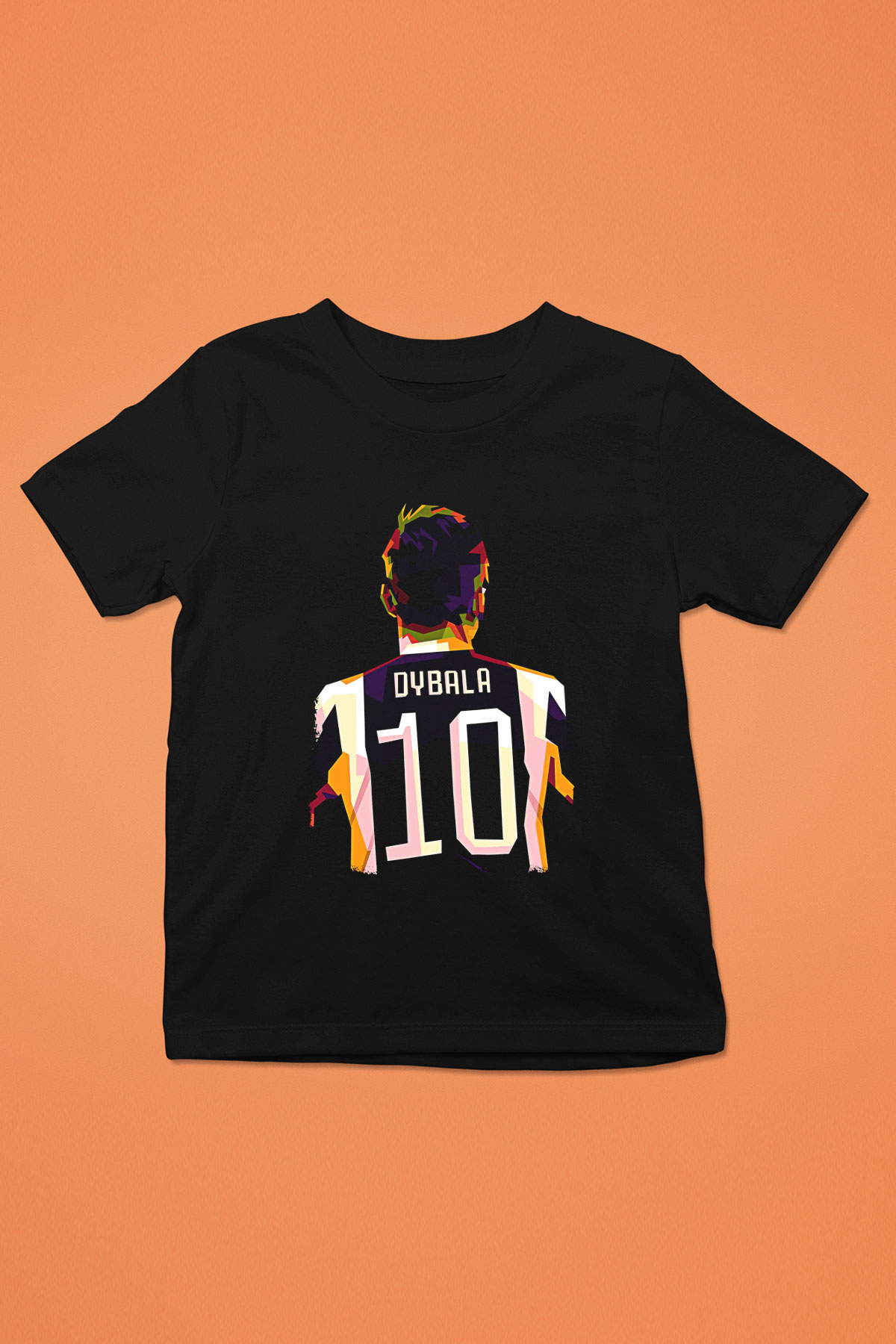 Paulo Dybala Baskılı Unisex Siyah Çocuk Tişört - Tshirt