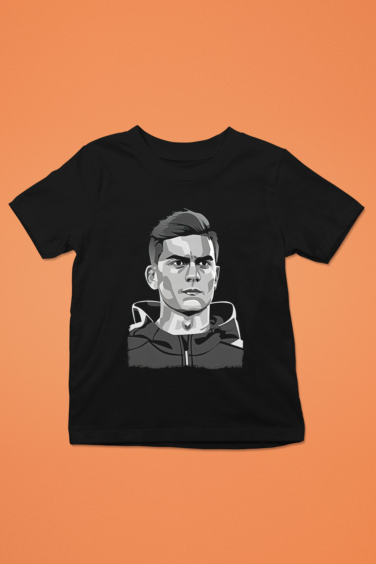 Paulo Dybala Baskılı Unisex Siyah Çocuk Tişört - Tshirt