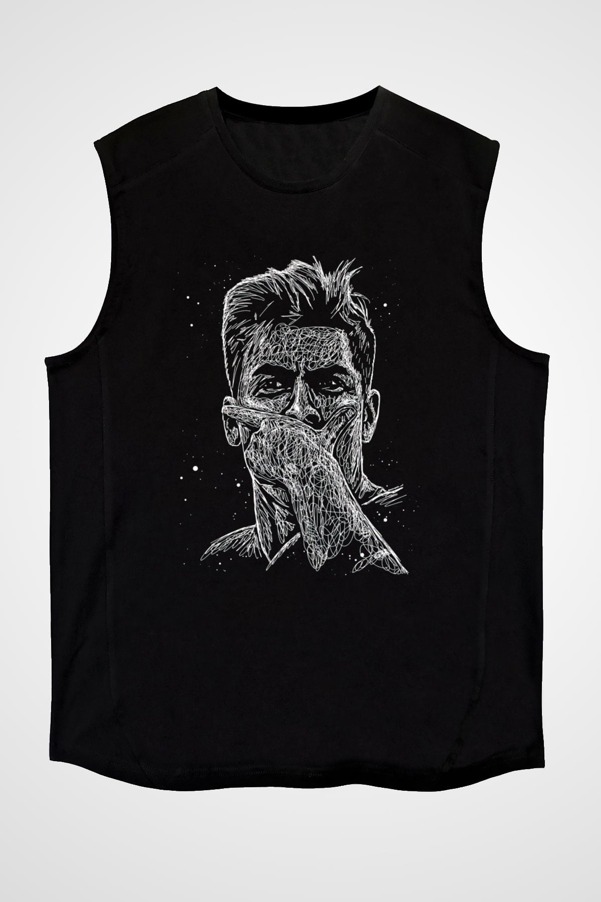 Paulo Dybala Baskılı Unisex Siyah Kolsuz Tişört - Tshirt