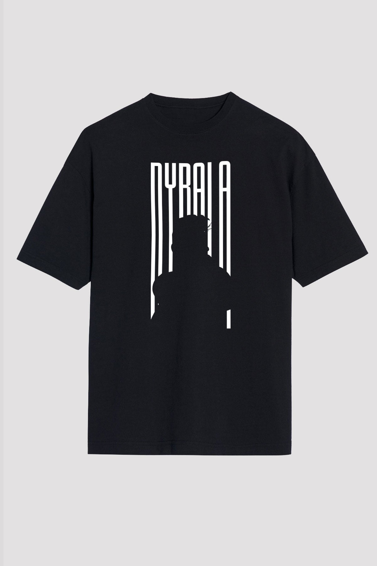 Paulo Dybala Baskılı Unisex Siyah Oversize Tişört - Tshirt
