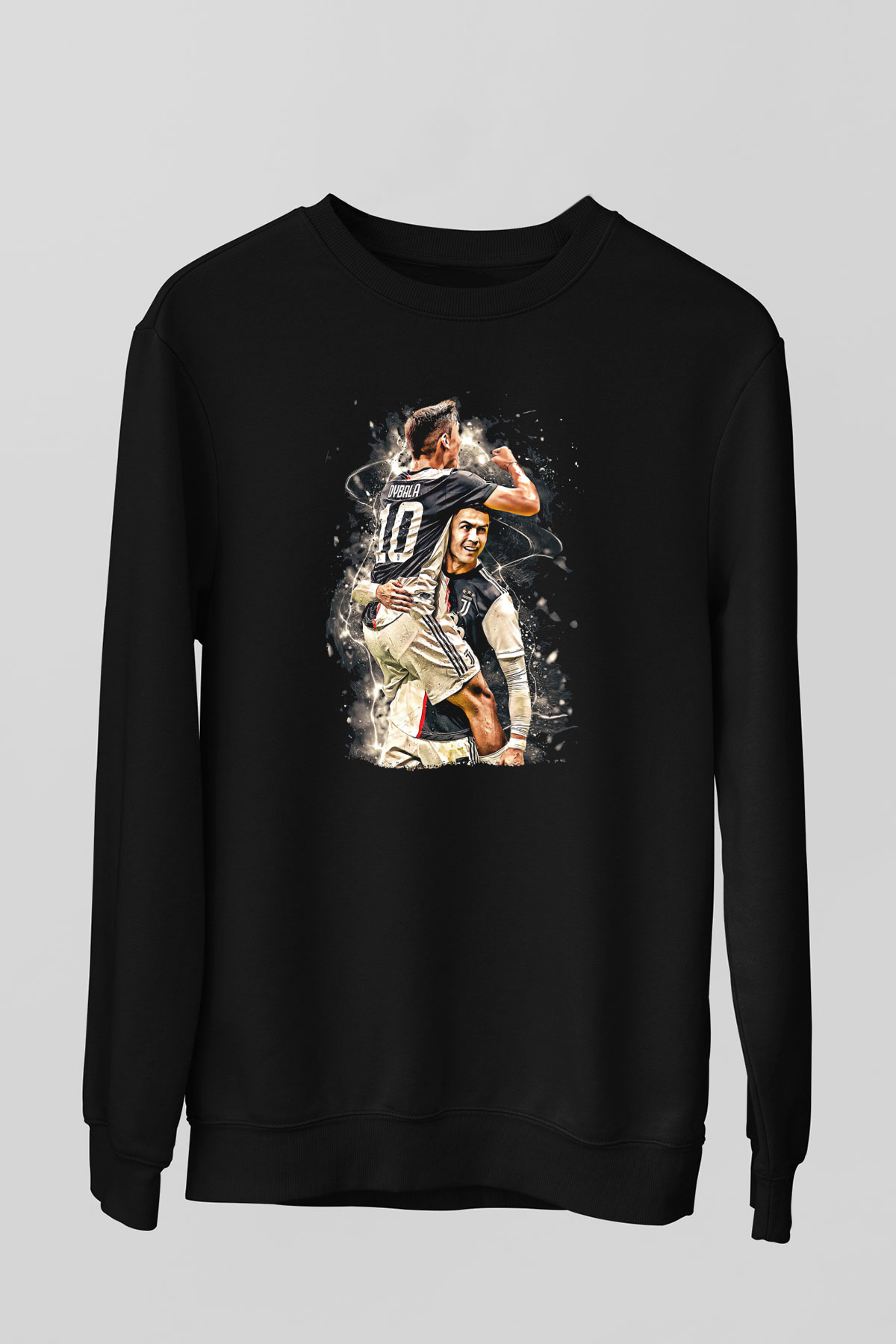 Paulo Dybala Baskılı Unisex Siyah Sweatshirt