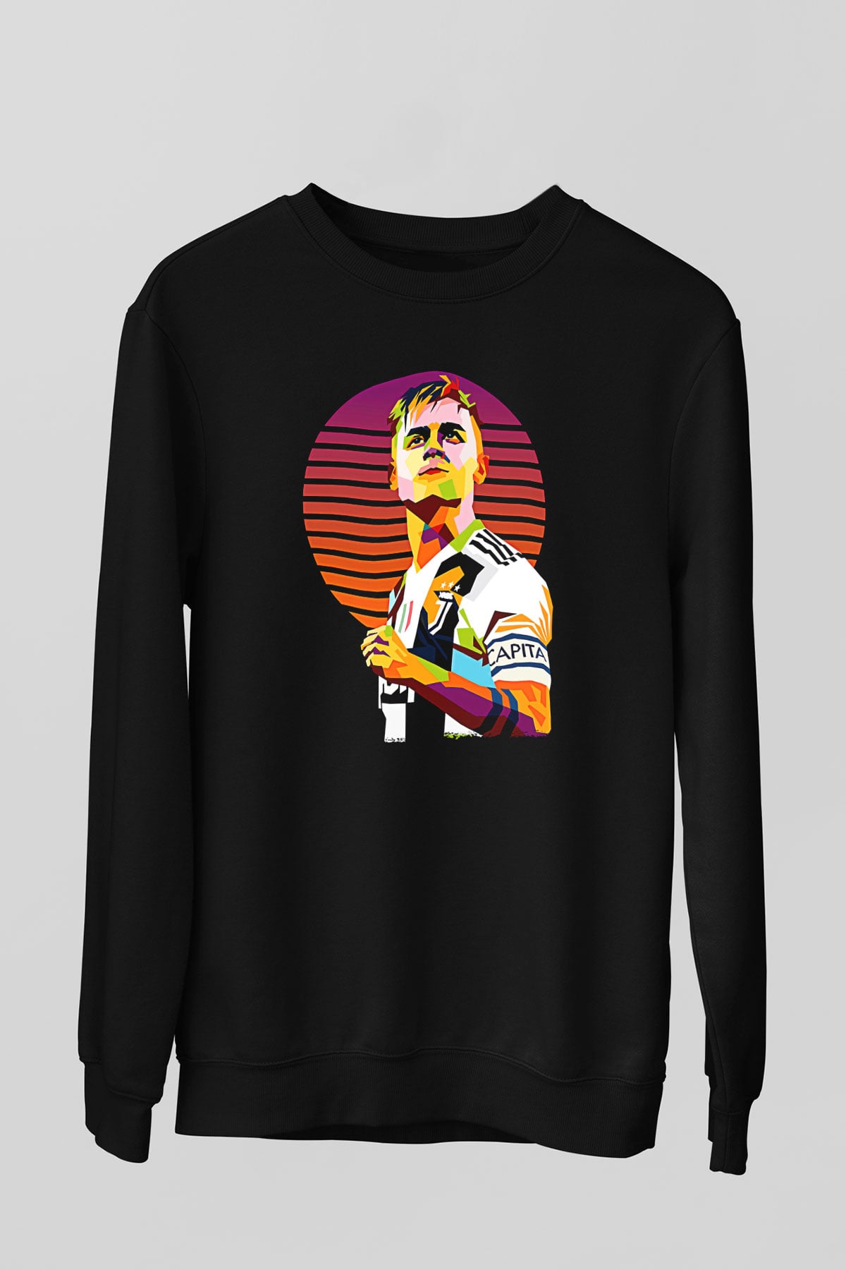 Paulo Dybala Baskılı Unisex Siyah Sweatshirt