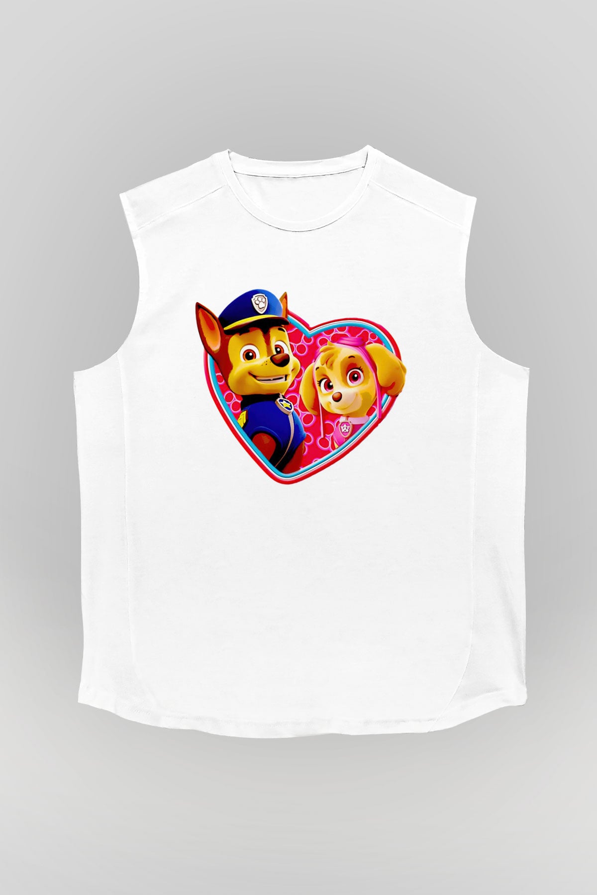 Paw Patrol Beyaz Unisex Kolsuz Tişört