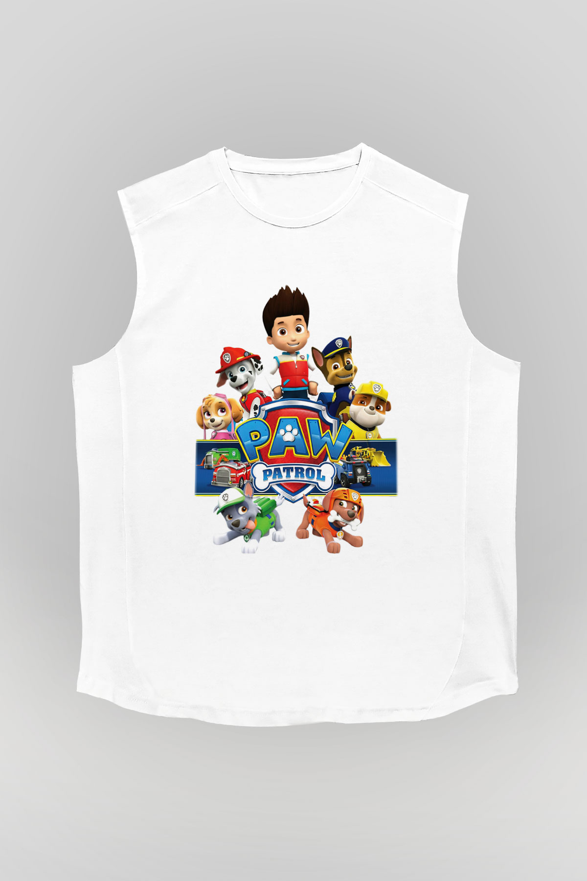 Paw Patrol Beyaz Unisex Kolsuz Tişört