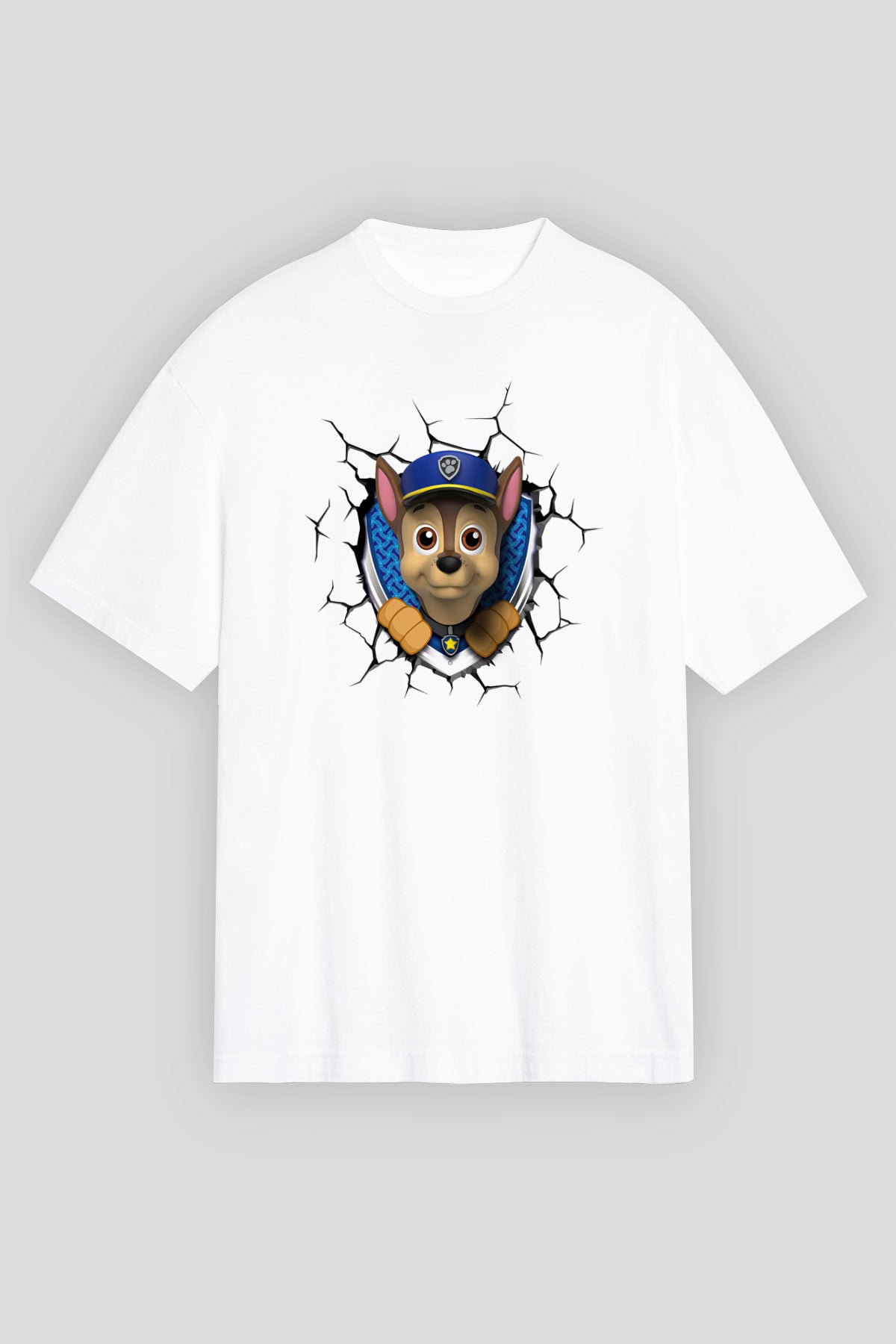 Paw Patrol Beyaz Unisex Oversize Tişört T-Shirt