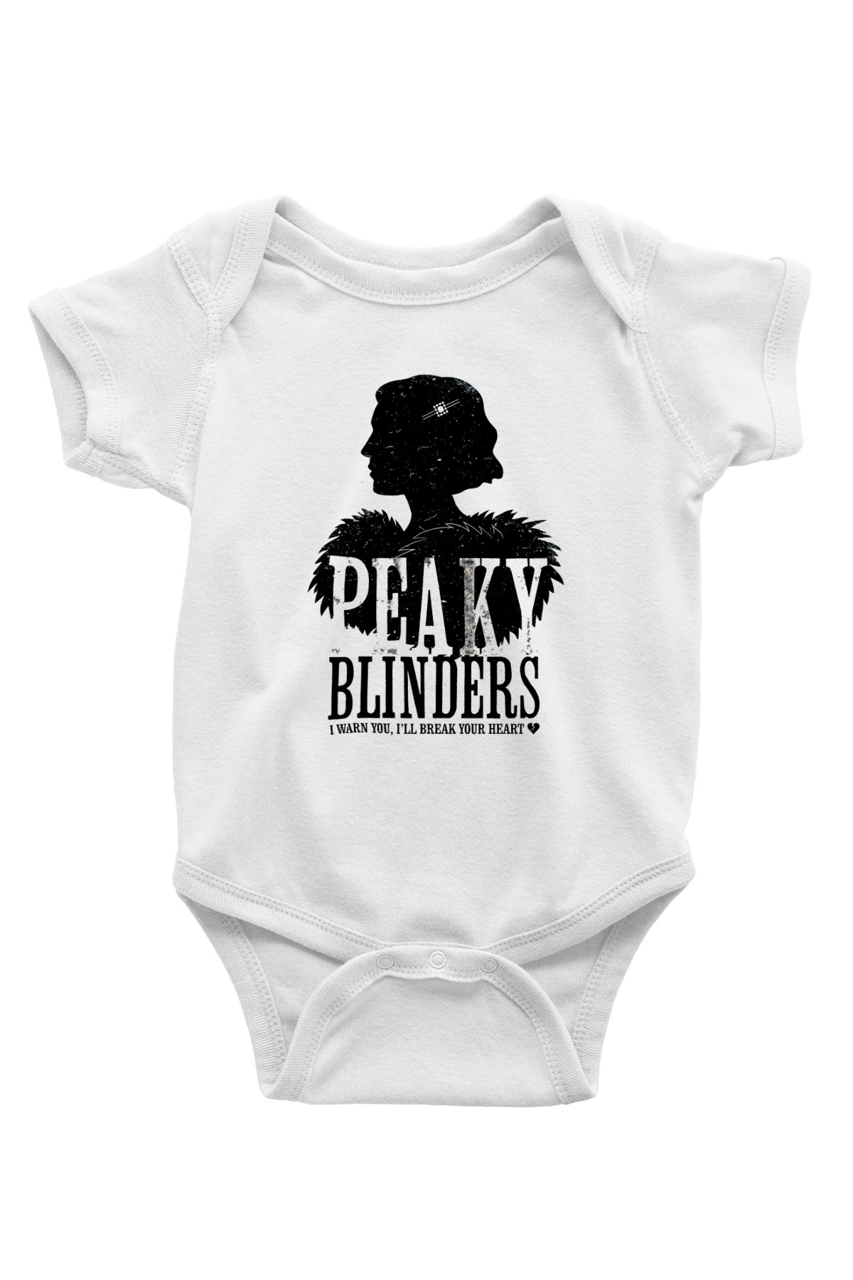 Peaky Blinders Baskılı Beyaz Unisex Bebek Body - Zıbın