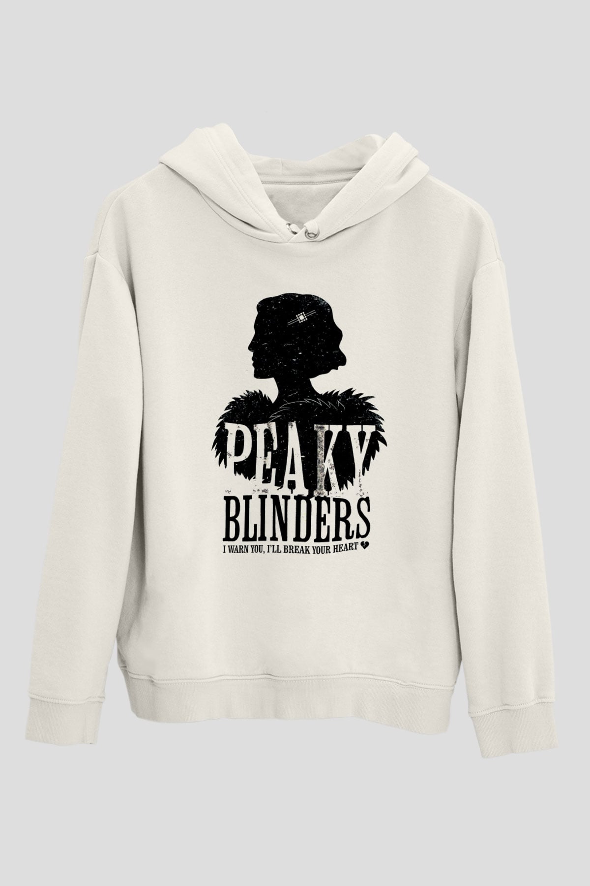 Peaky Blinders Baskılı Beyaz Unisex Hoodie