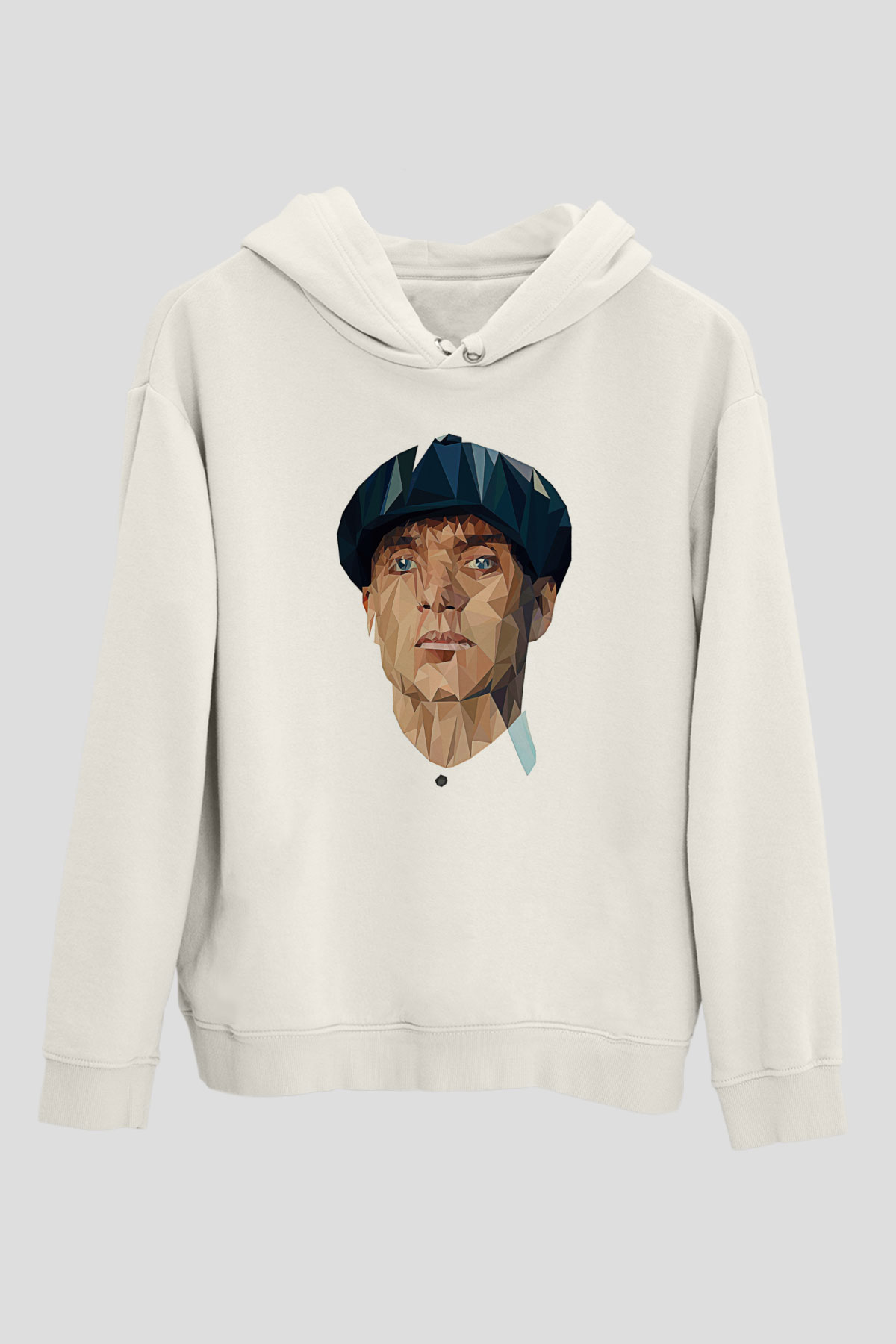 Peaky Blinders Baskılı Beyaz Unisex Hoodie