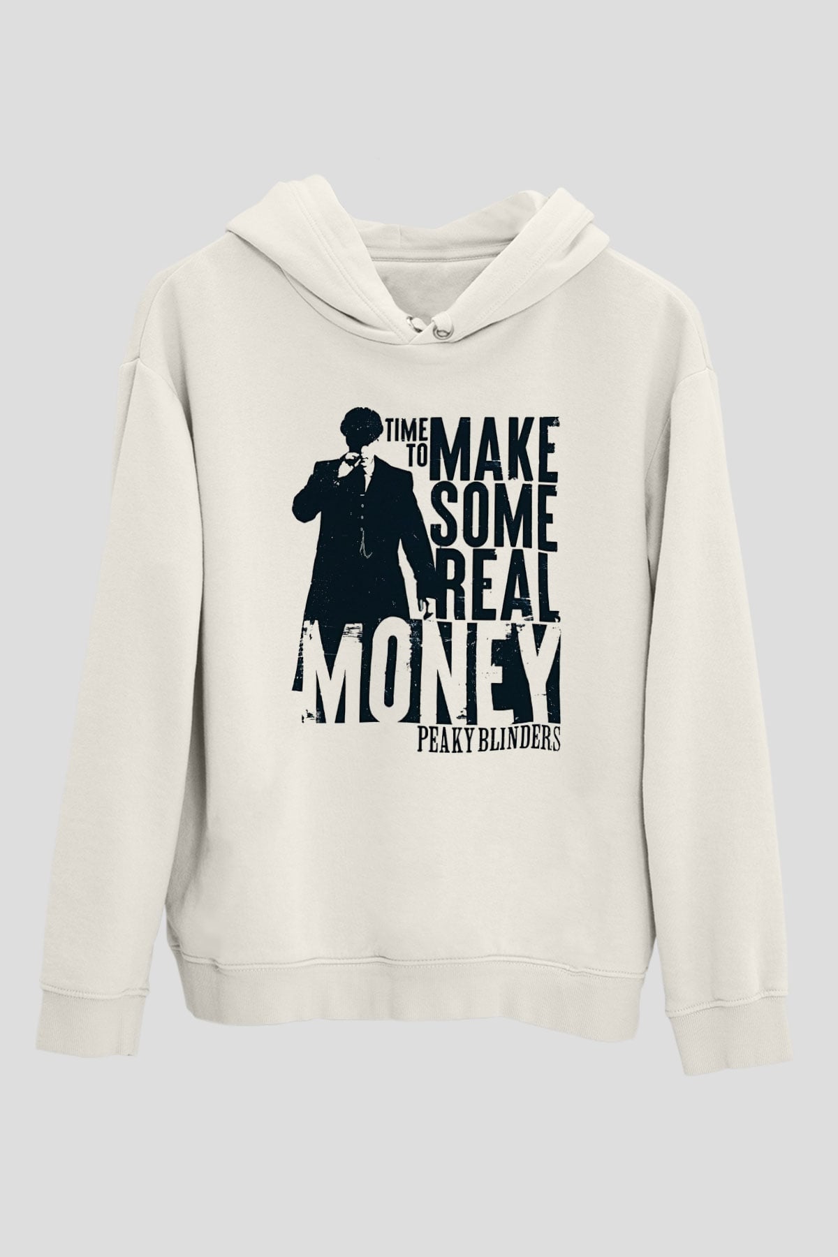 Peaky Blinders Baskılı Beyaz Unisex Hoodie
