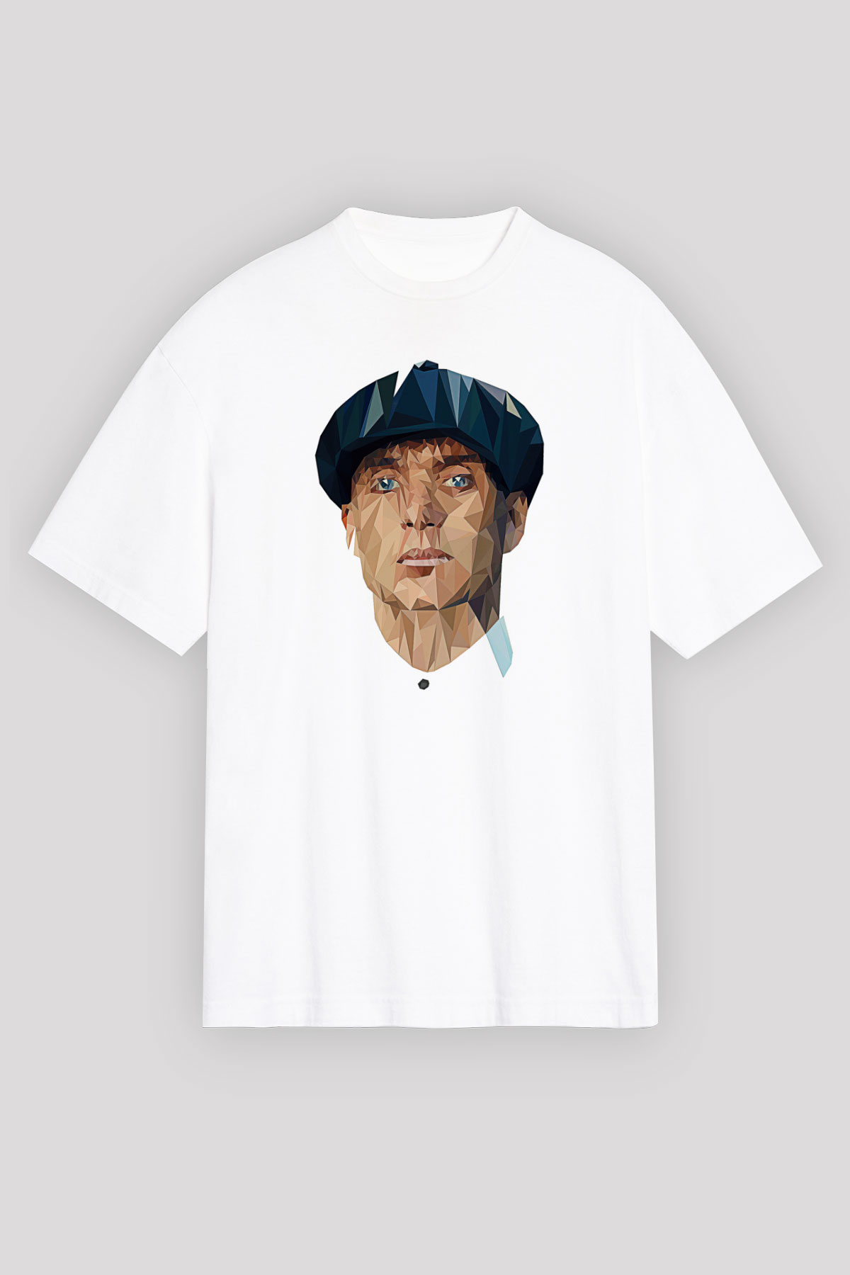 Peaky Blinders Baskılı Beyaz Unisex Oversize Tişört - Tshirt
