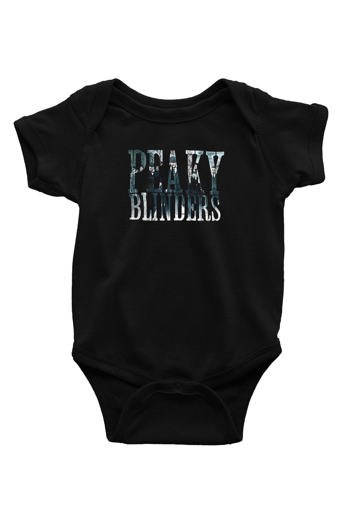 Peaky Blinders Baskılı Unisex Siyah Bebek Body - Zıbın