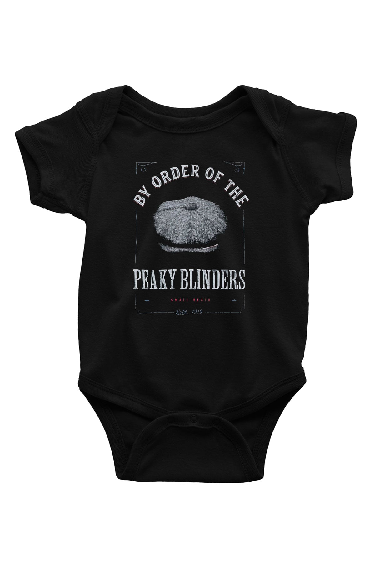 Peaky Blinders Baskılı Unisex Siyah Bebek Body - Zıbın