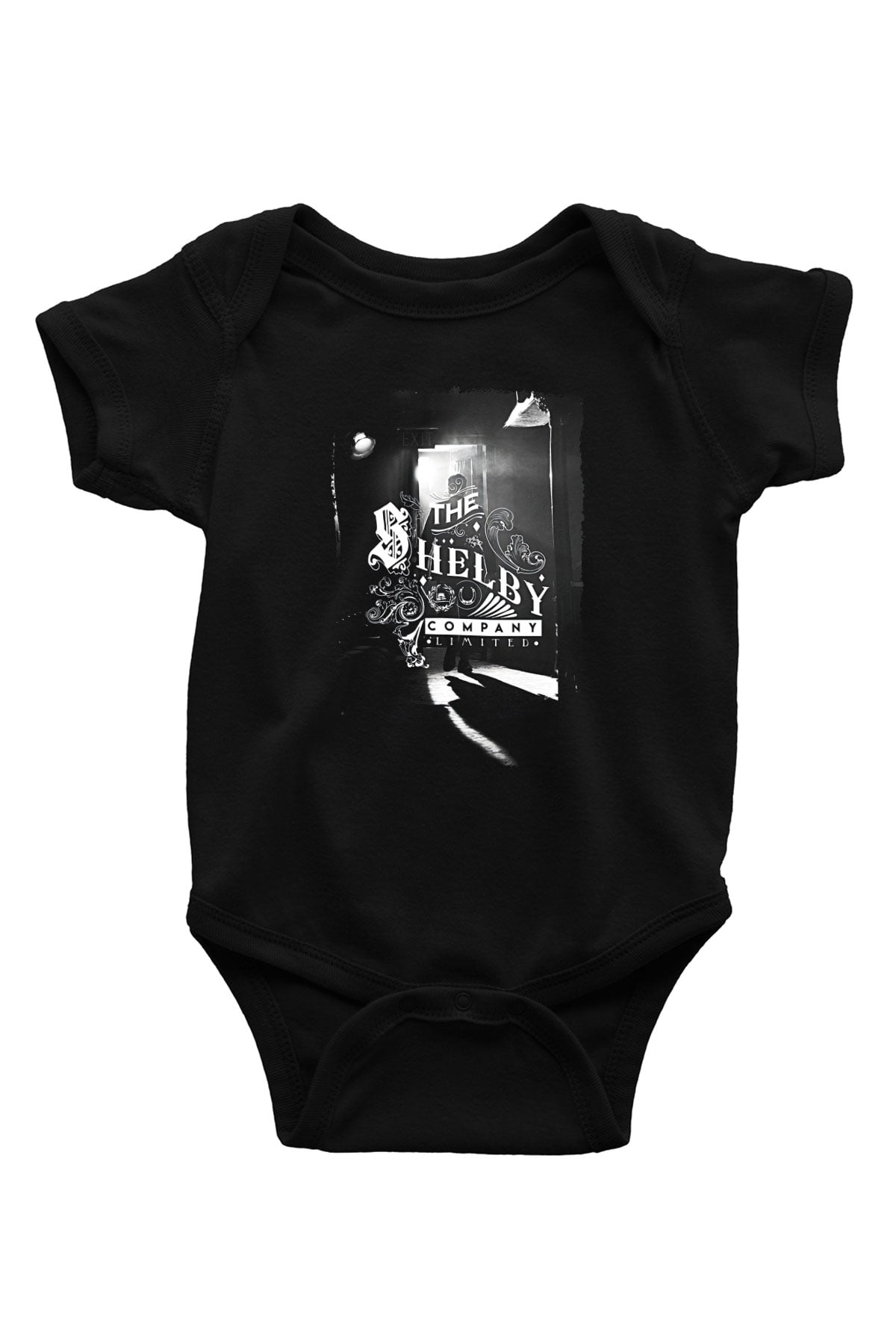 Peaky Blinders Baskılı Unisex Siyah Bebek Body - Zıbın