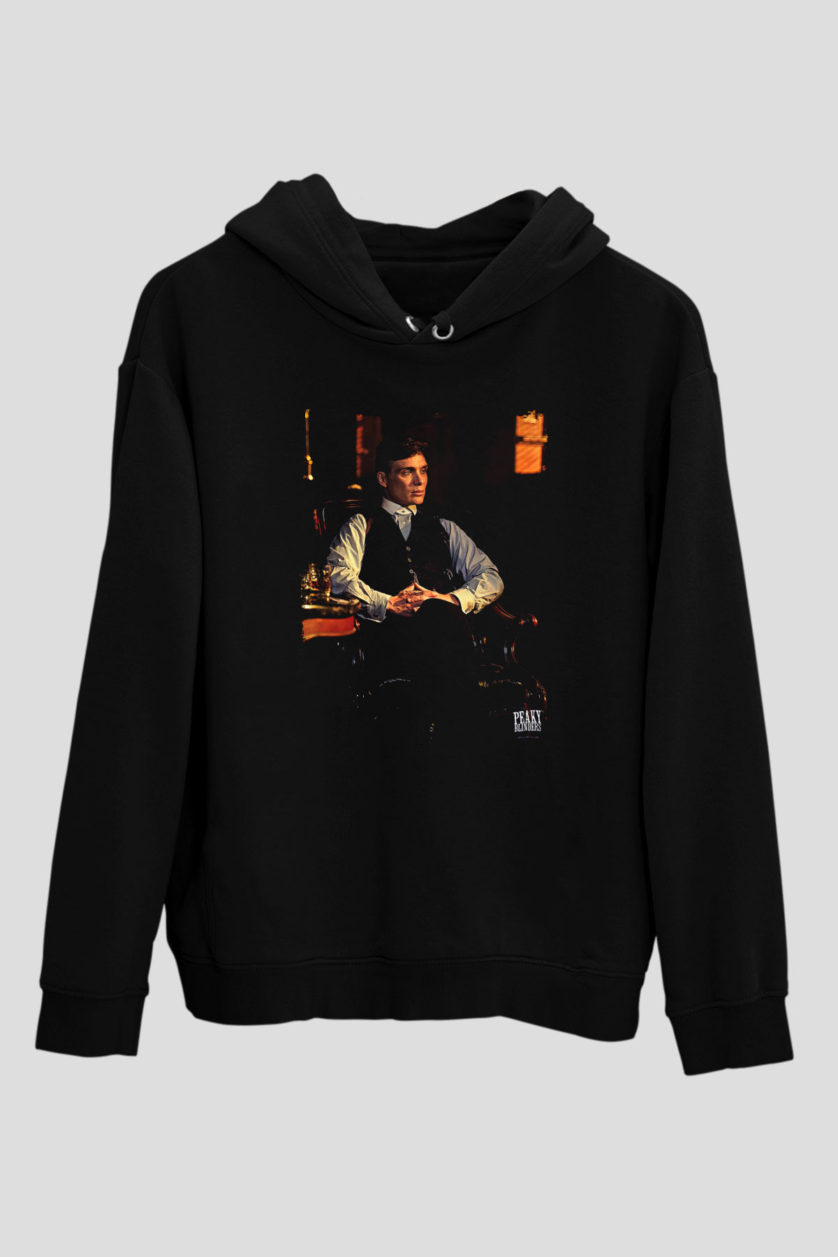 Peaky Blinders Baskılı Unisex Siyah Hoodie
