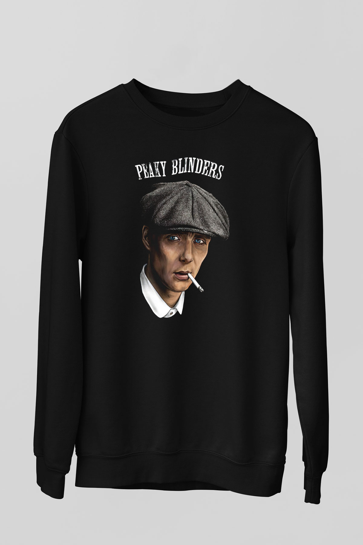 Peaky Blinders Baskılı Unisex Siyah Sweatshirt