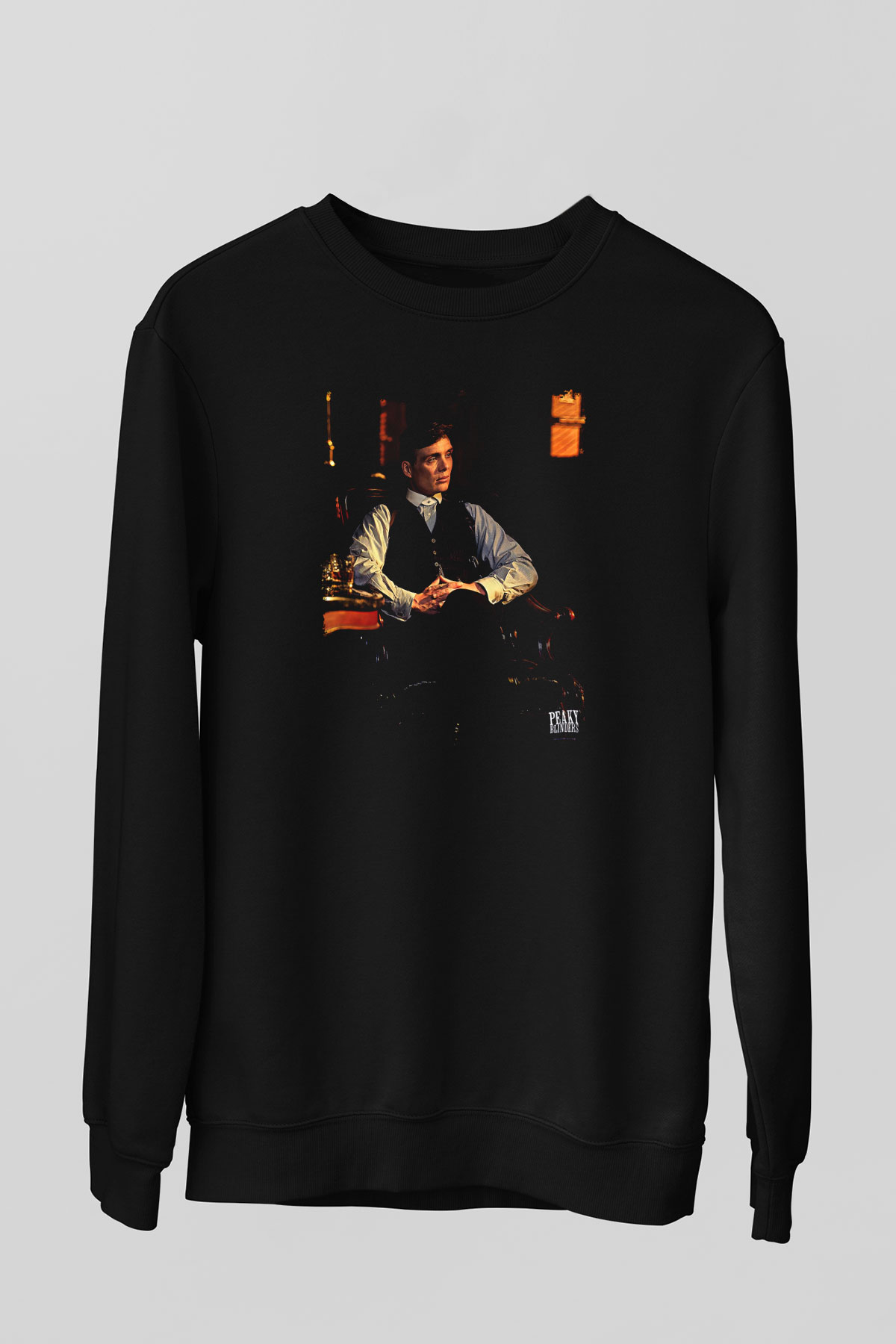 Peaky Blinders Baskılı Unisex Siyah Sweatshirt