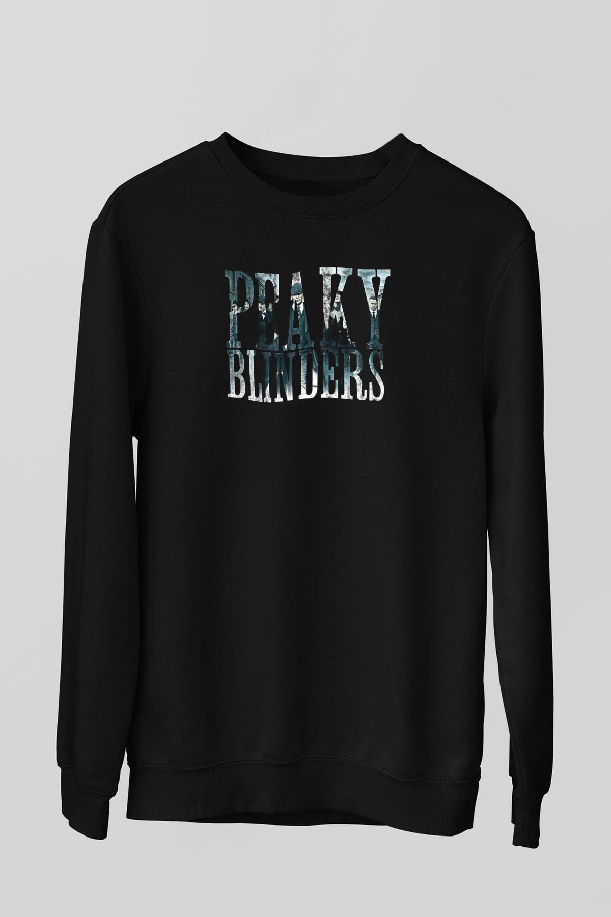 Peaky Blinders Baskılı Unisex Siyah Sweatshirt