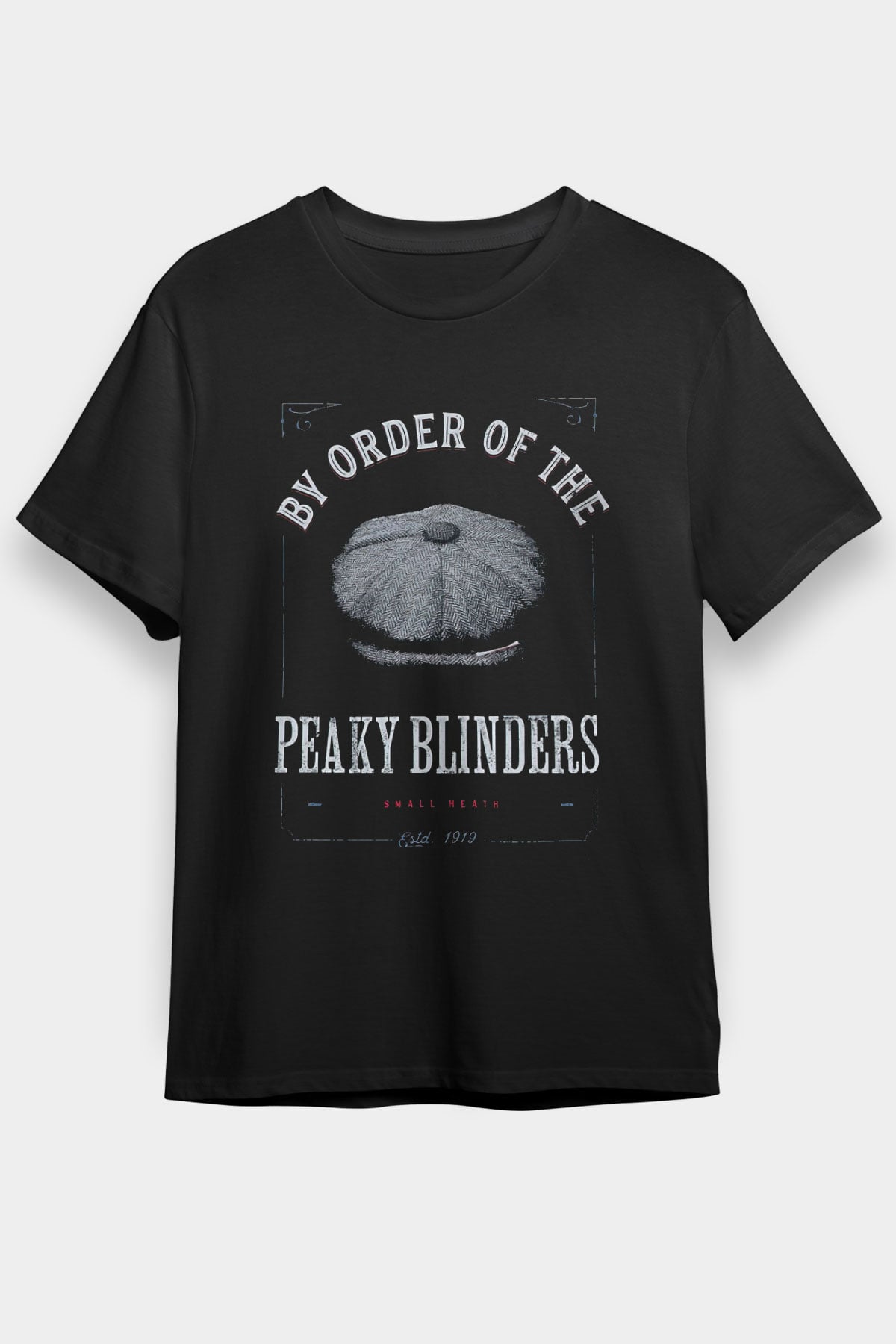 Peaky Blinders Baskılı Unisex Siyah Tişört - Tshirt