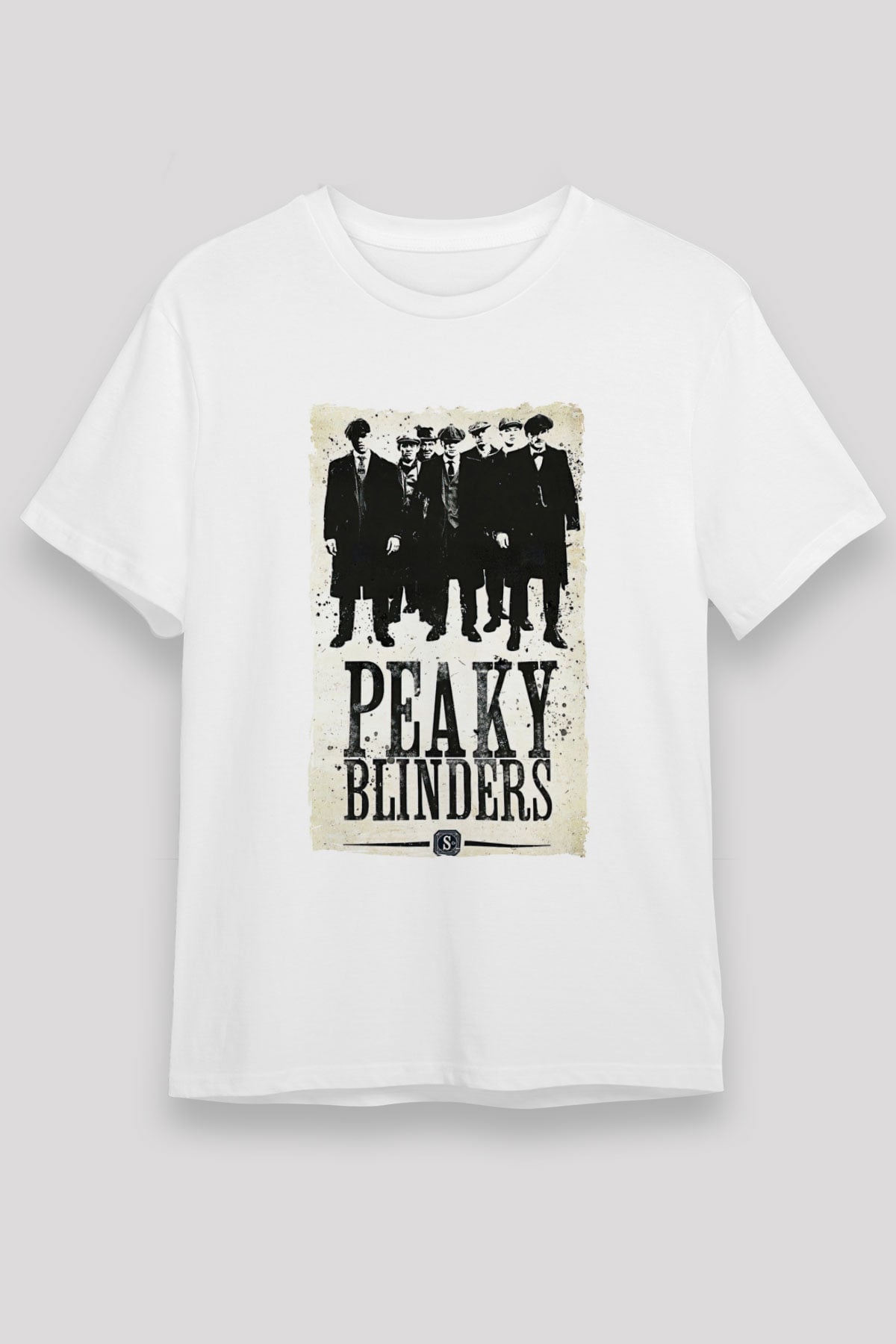 Peaky Blinders Unisex Baskılı Beyaz Tişört - Tshirt