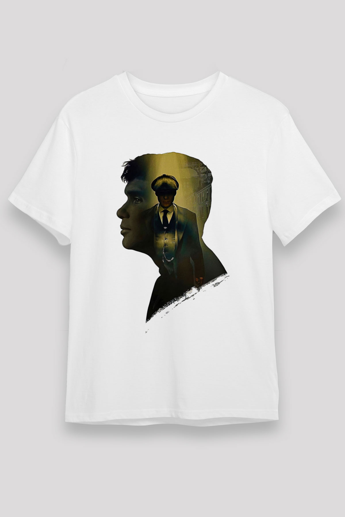 Peaky Blinders Unisex Baskılı Beyaz Tişört - Tshirt