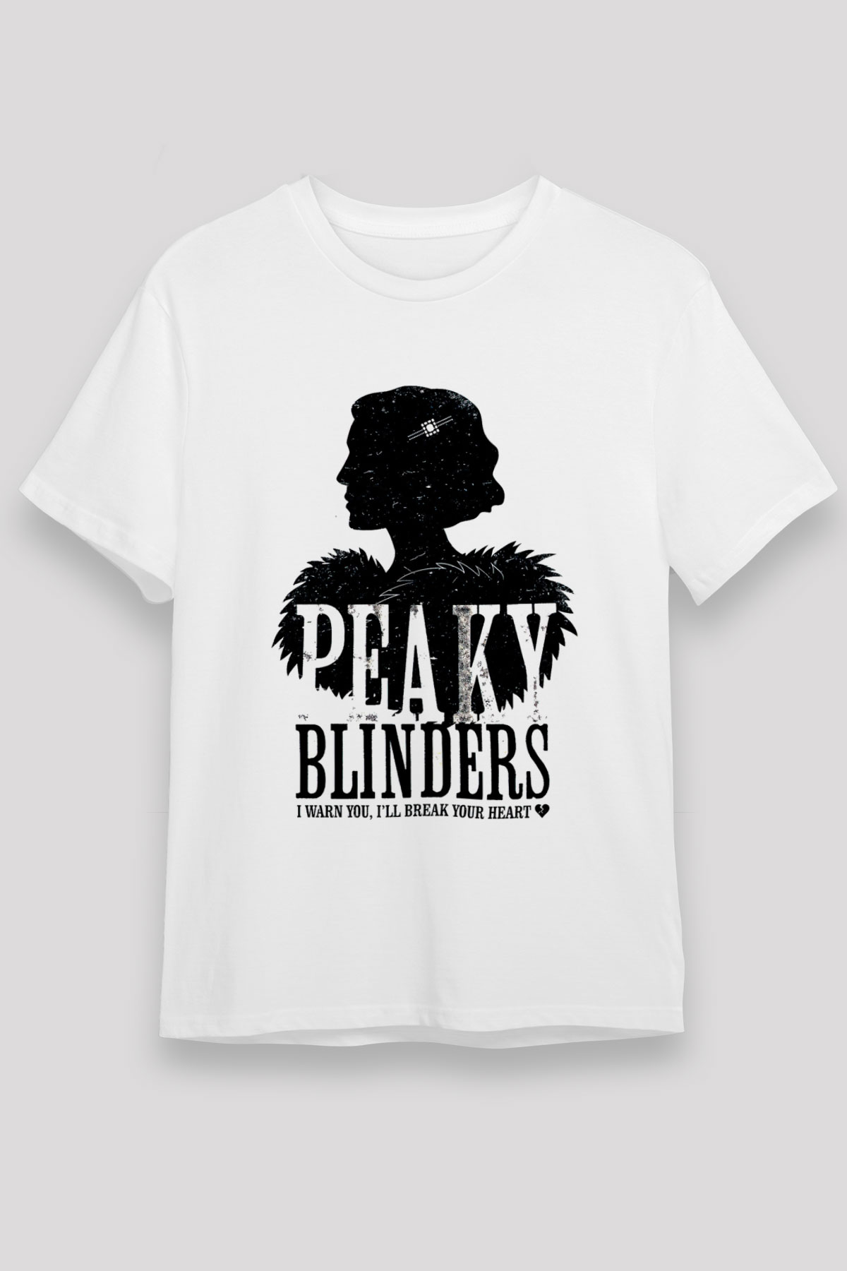 Peaky Blinders Unisex Baskılı Beyaz Tişört - Tshirt
