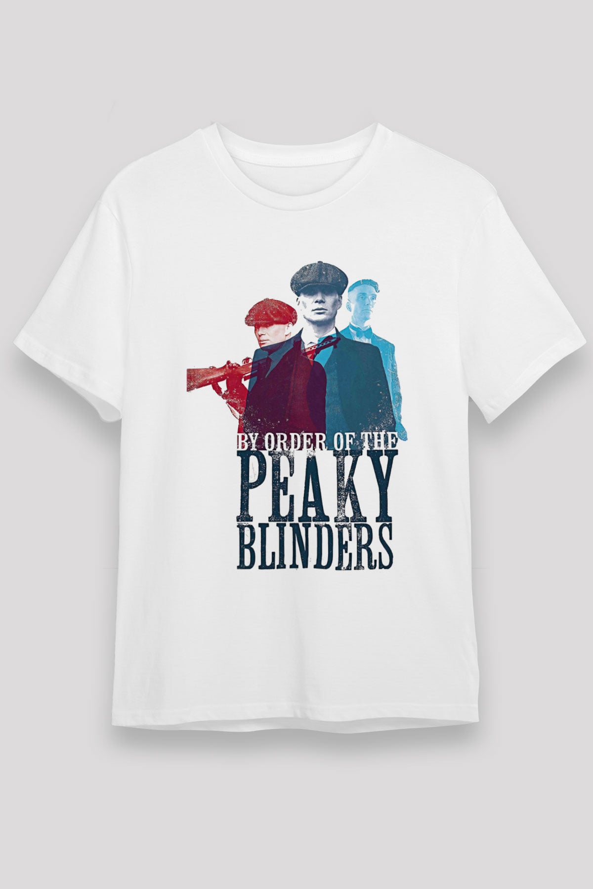 Peaky Blinders Unisex Baskılı Beyaz Tişört - Tshirt