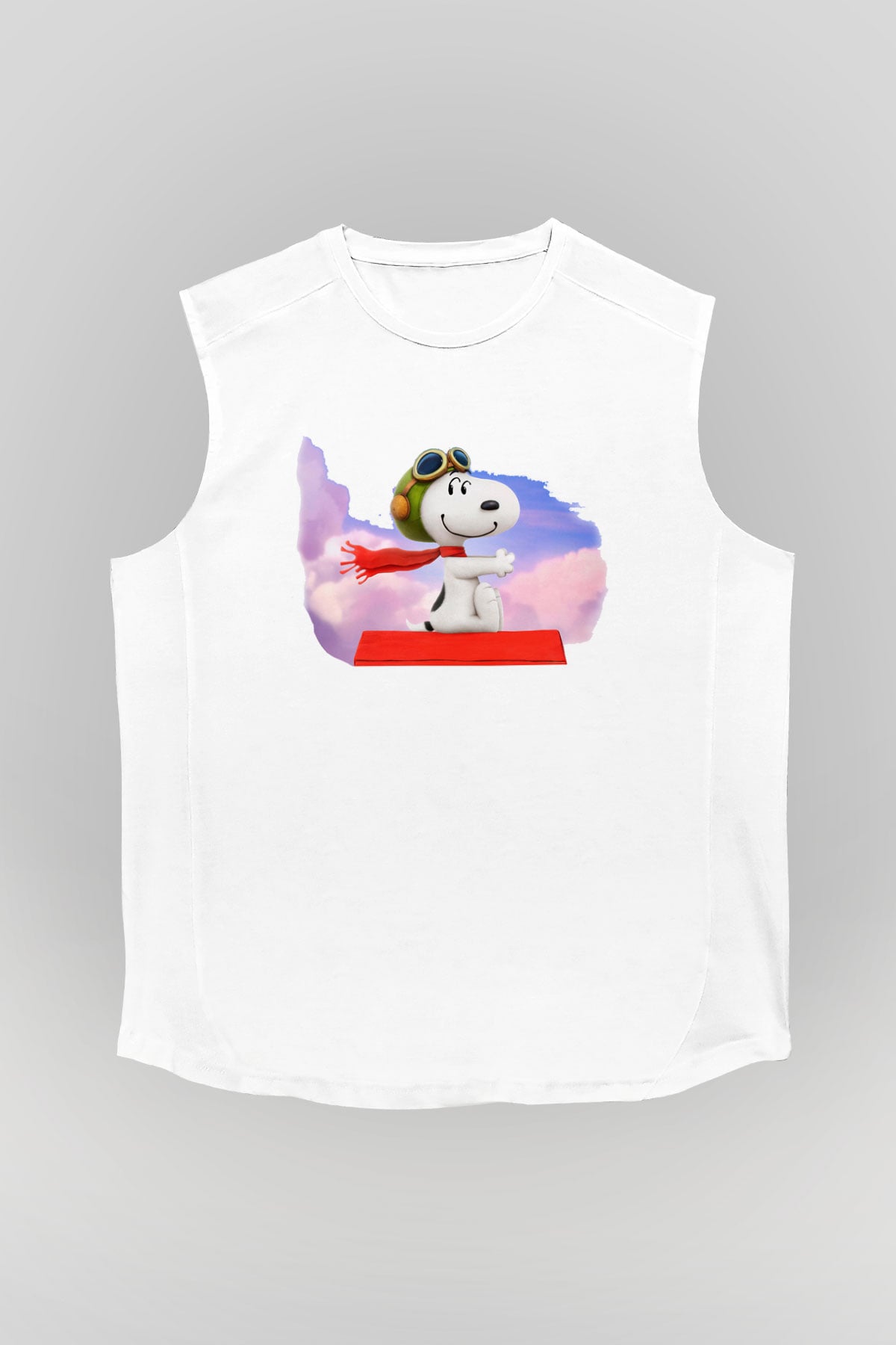 Peanuts Beyaz Unisex Kolsuz Tişört