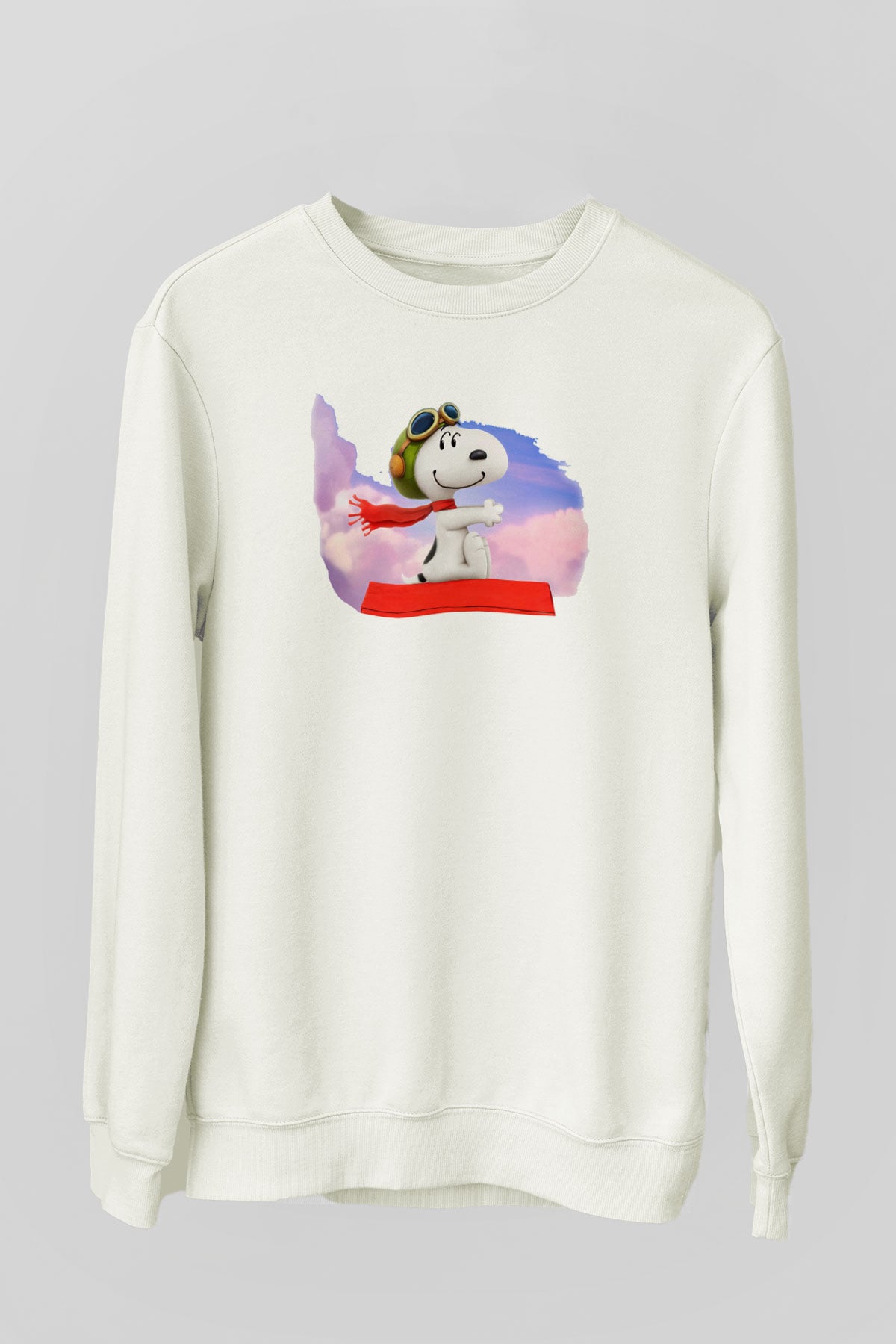 Peanuts Beyaz Unisex Sweatshirt