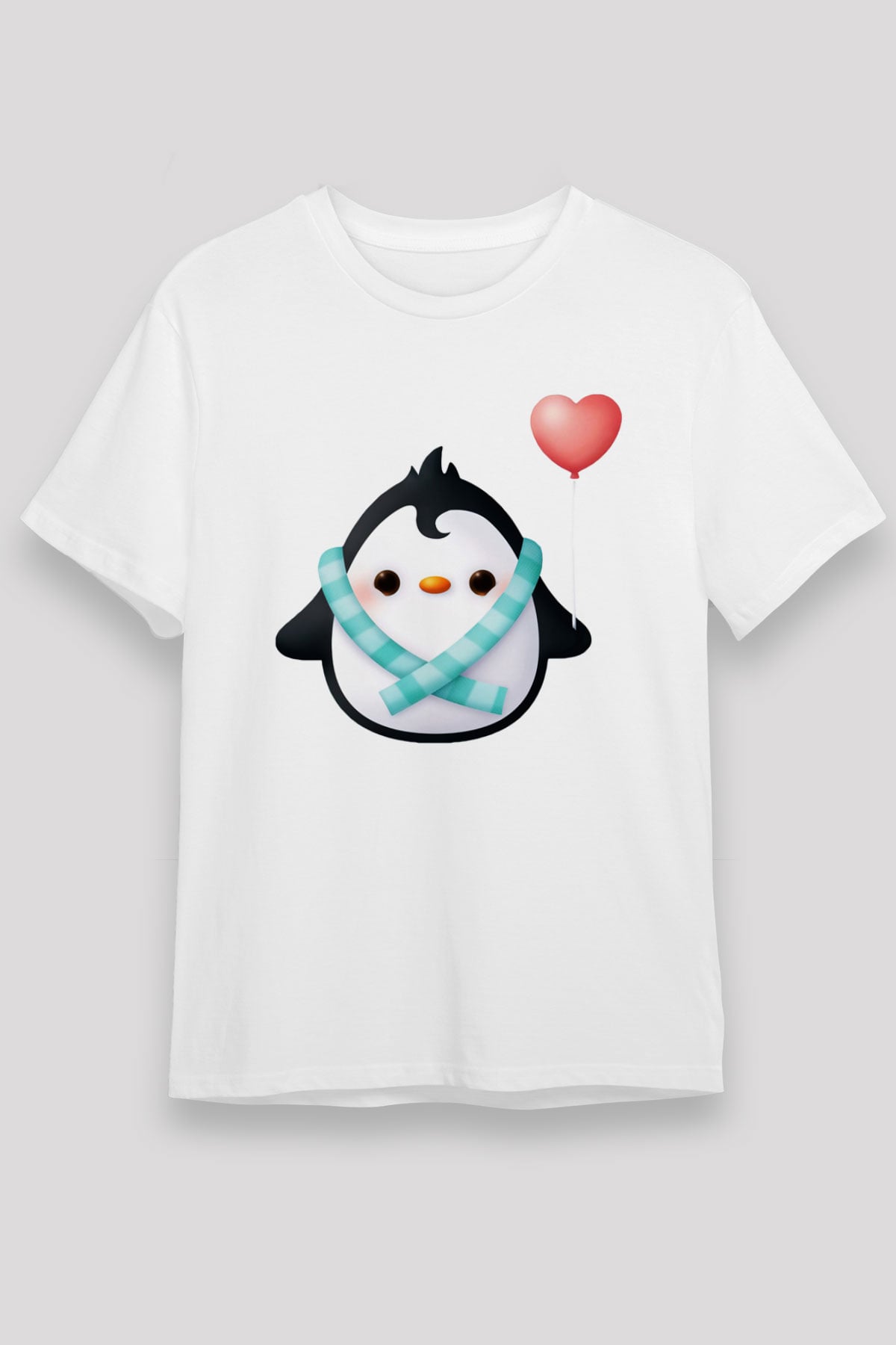 Penguen Beyaz Unisex Tişört T-Shirt - TişörtFabrikası