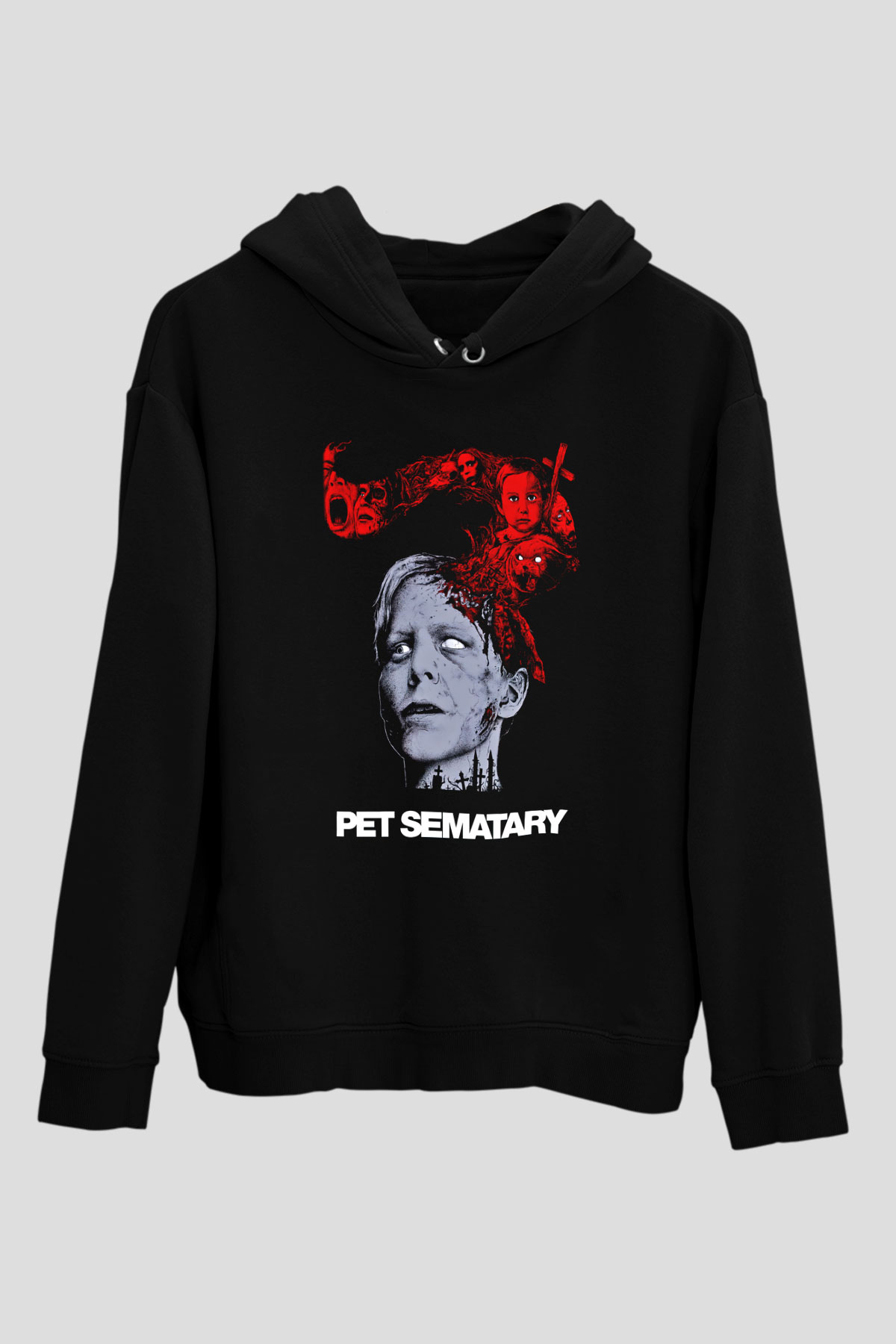Pet Sematary Siyah Unisex Kapüşonlu Sweatshirt