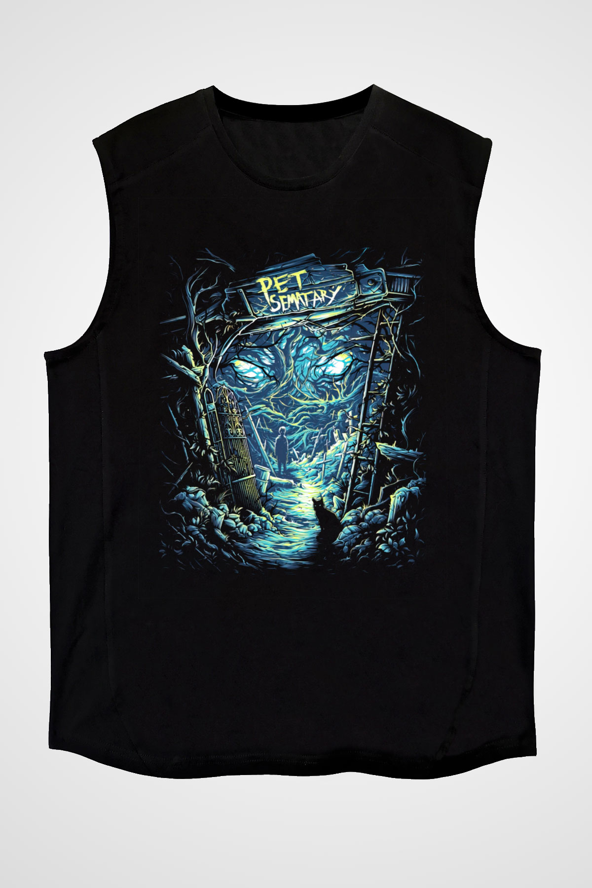 Pet Sematary Siyah Unisex Kolsuz Tişört