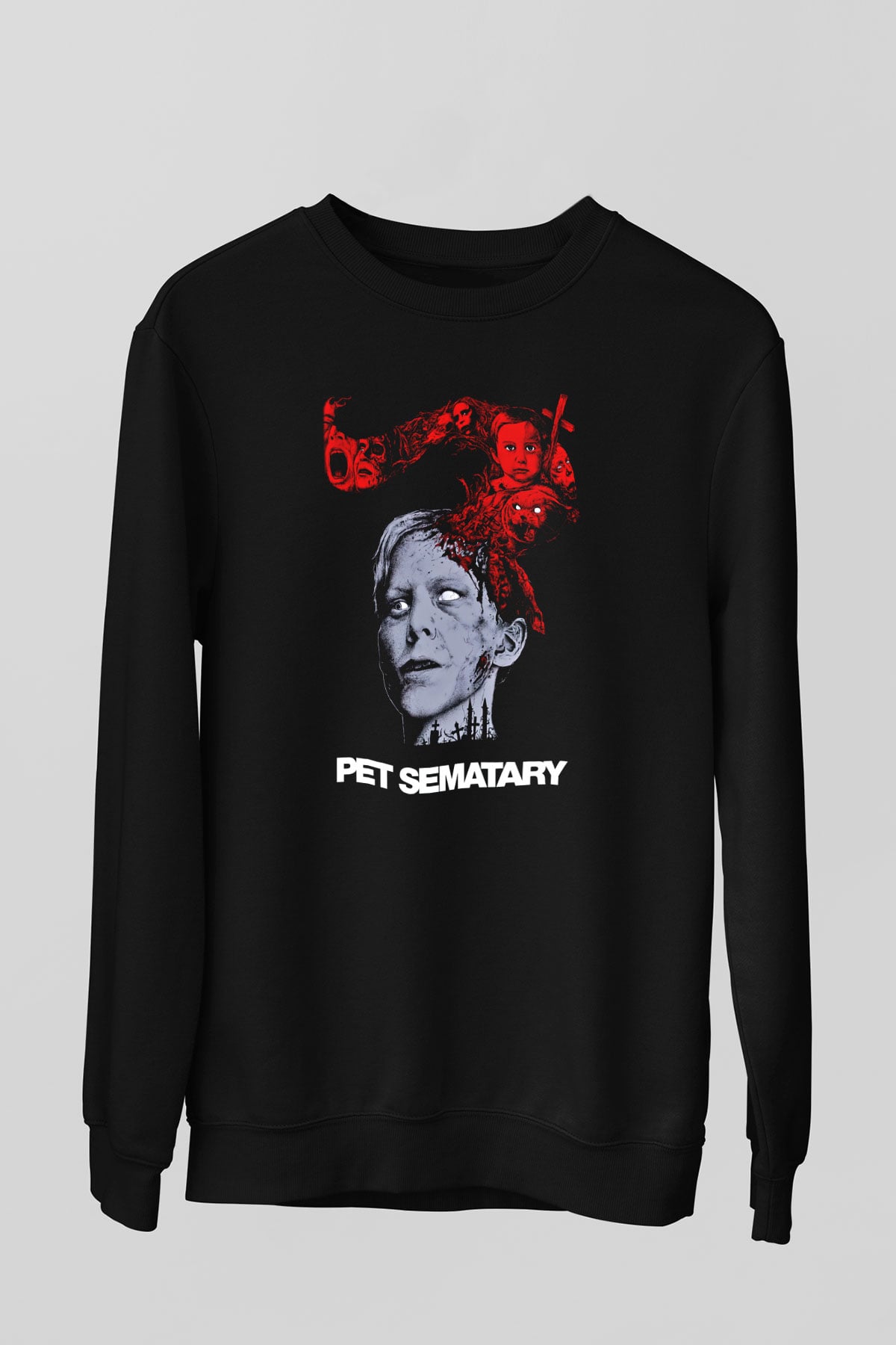 Pet Sematary Siyah Unisex Sweatshirt