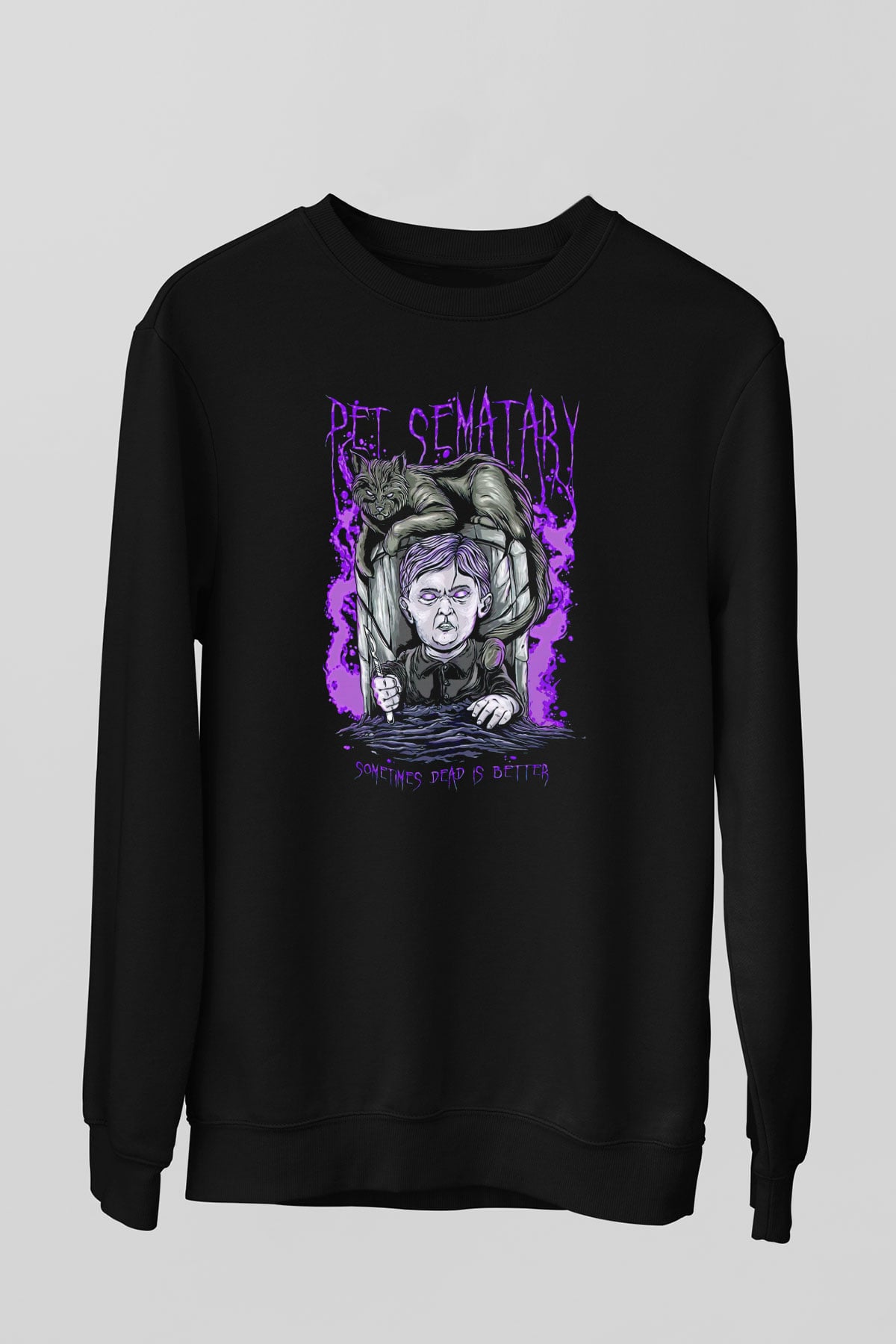 Pet Sematary Siyah Unisex  Sweatshirt