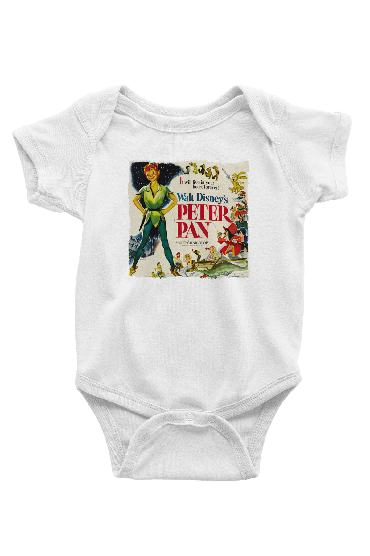 Peter Pan Beyaz Bebek Body - Zıbın