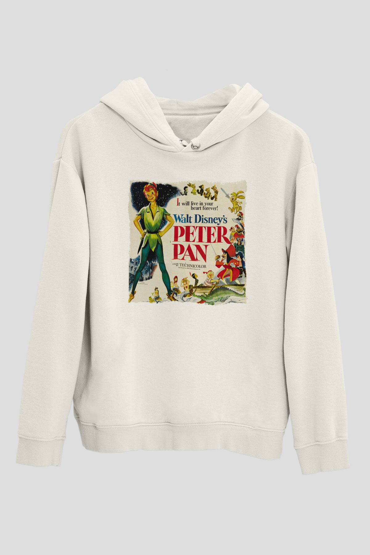 Peter Pan Beyaz Unisex Hoodie